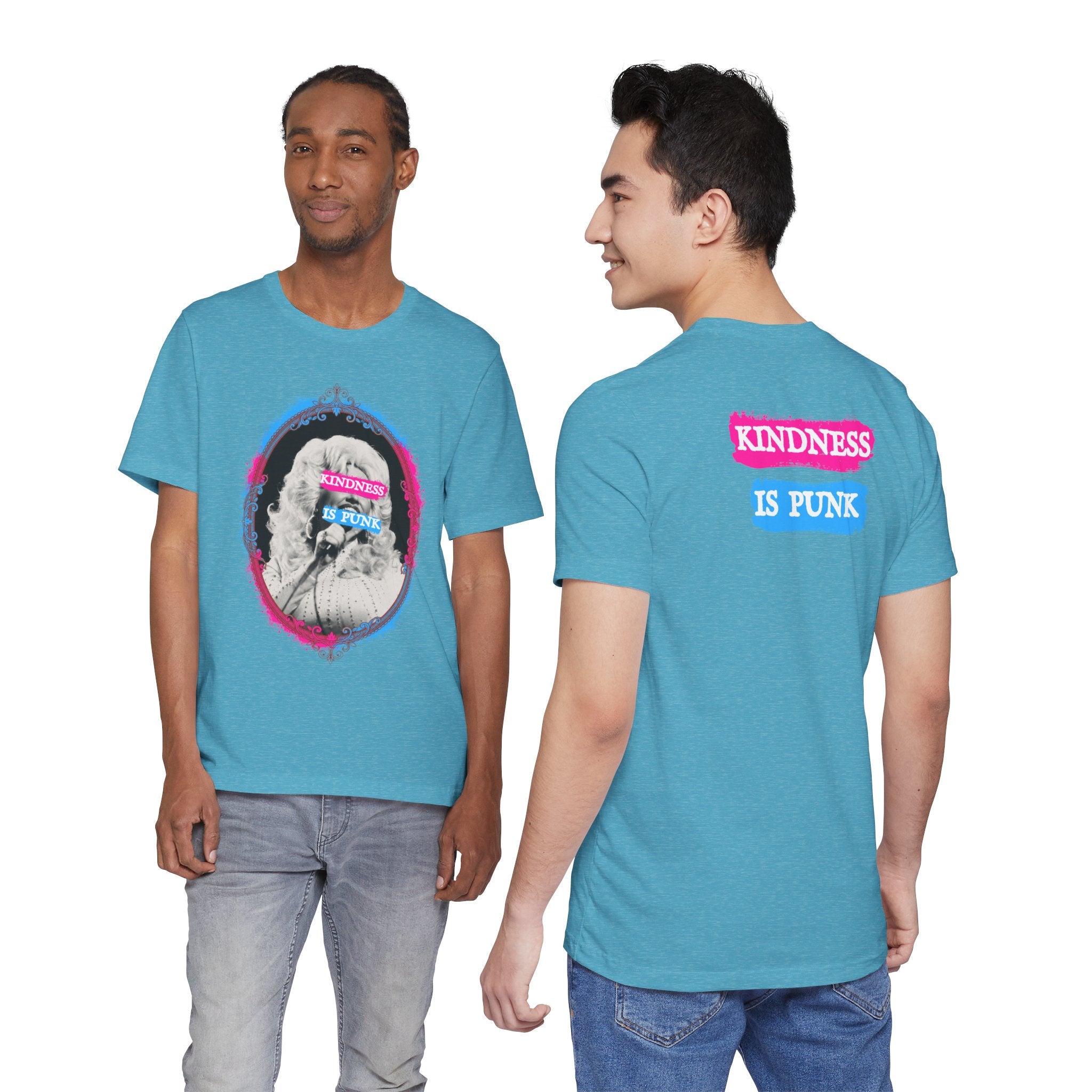 Kindness Is Punk Dolly Bella + Canvas T-Shirt - Vintage Punk Graphic Tee