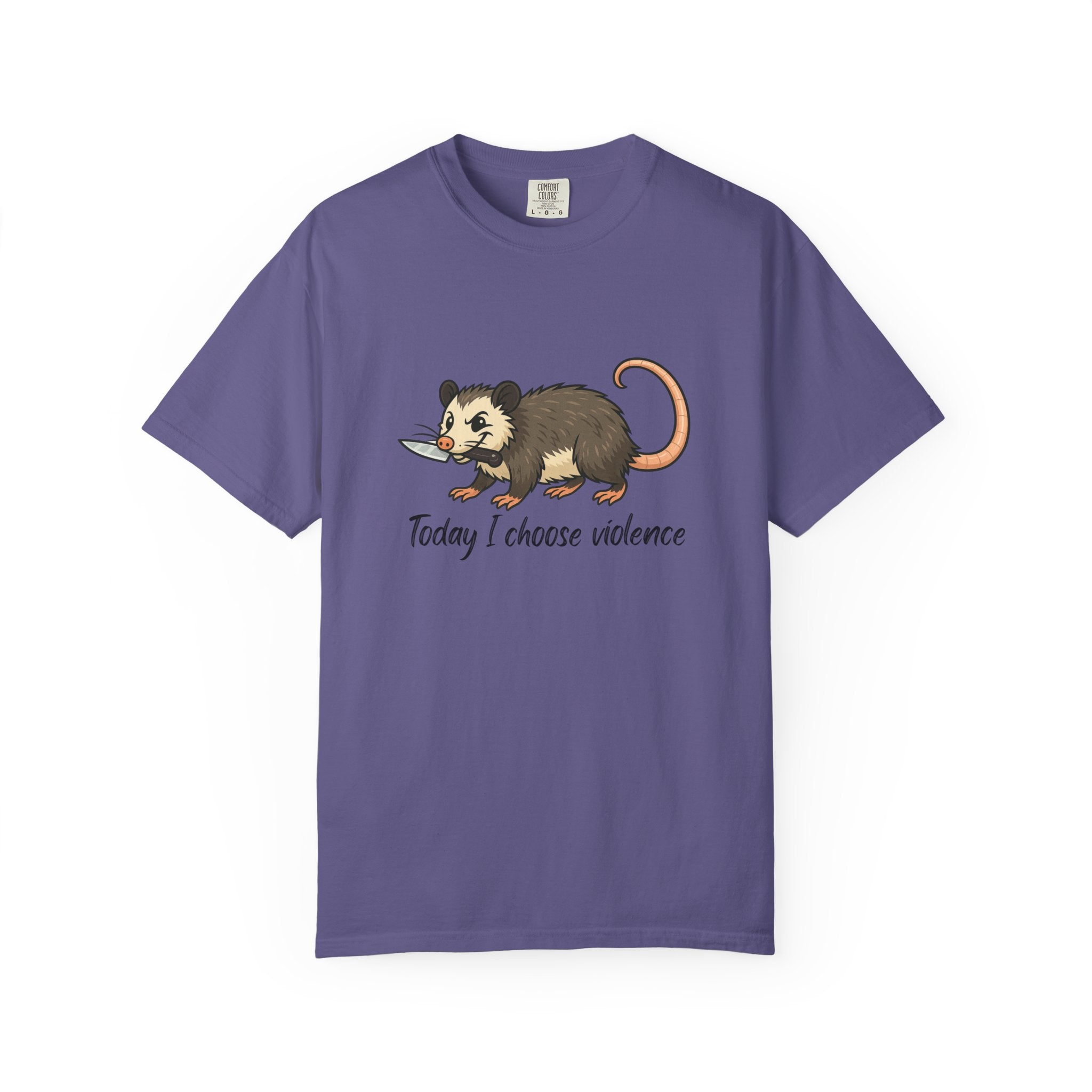 Possum Graphic Tee - "Today I Choose Violence" Funny Wildlife T-Shirt