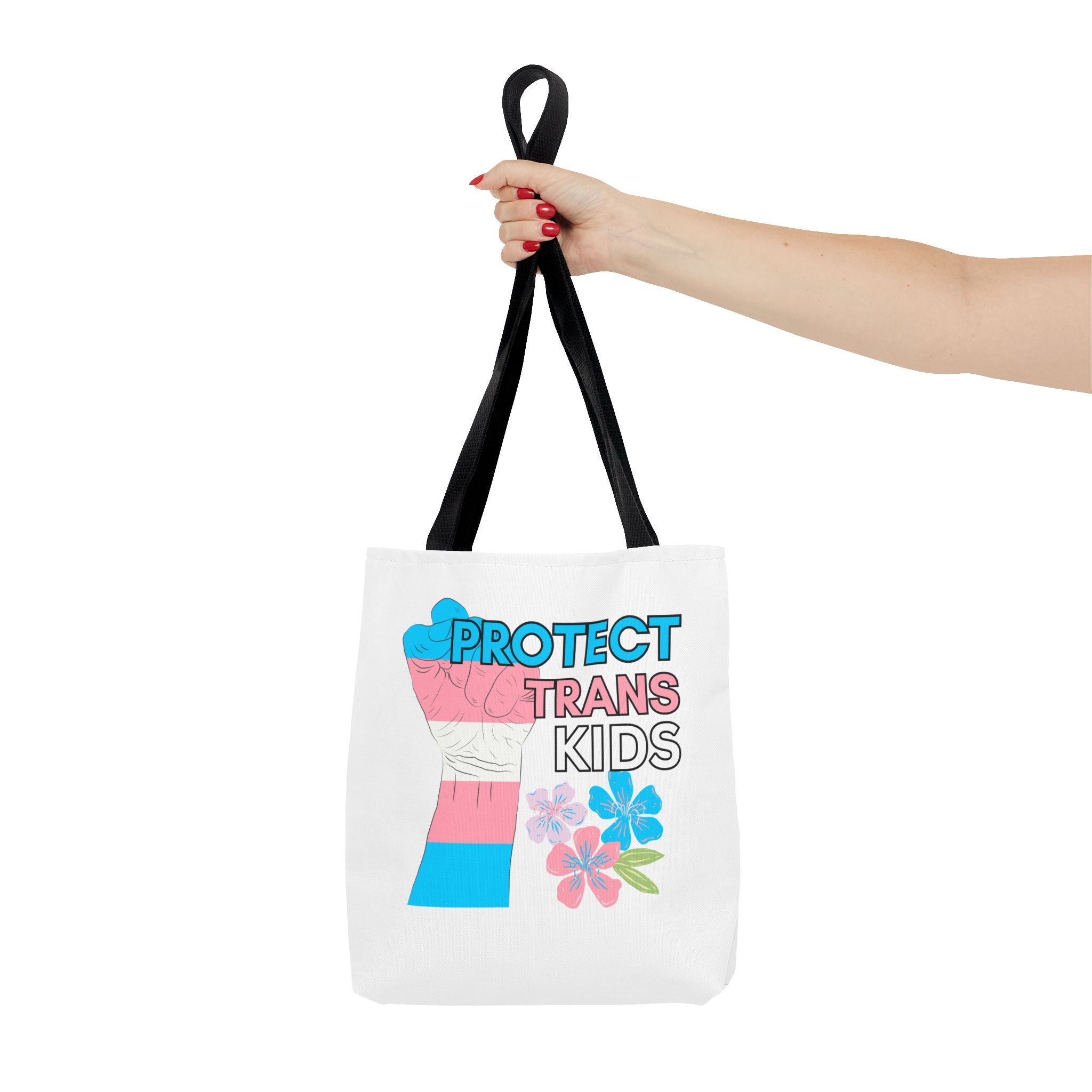 Protect Trans Kids Ally Tote Bag, LGBTQ Activist Market Bag, Support Gender Equality, Pride Flag Shoulder Bag, Social Justice Gift