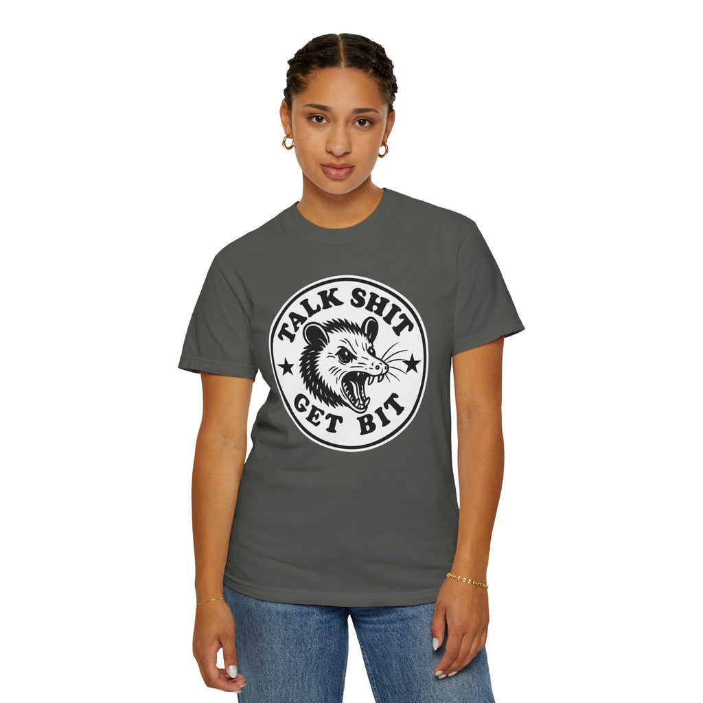 Talk Shit Get Bit Screaming Possum Comfort Colors T-Shirt
