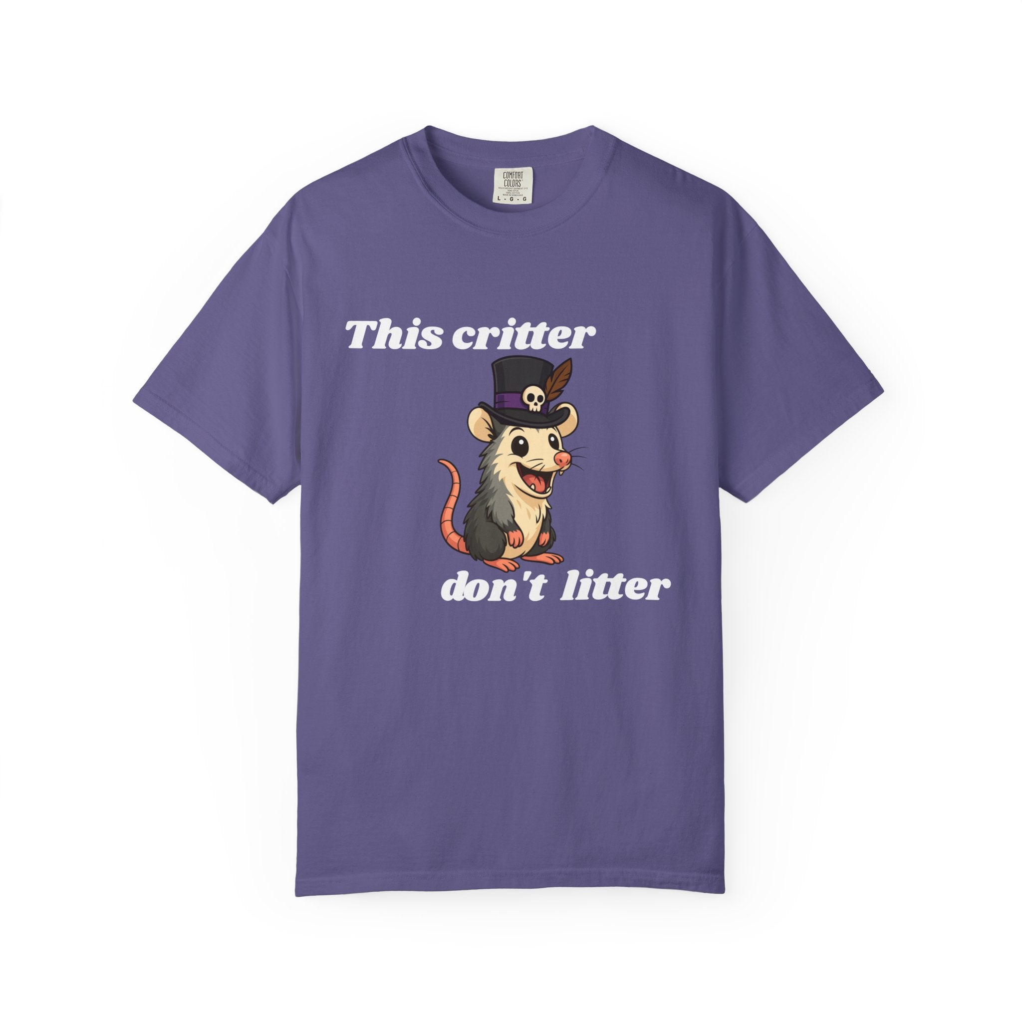 T-Shirt — 'This Critter Don't Litter' Possum Cute Eco Awareness Tee