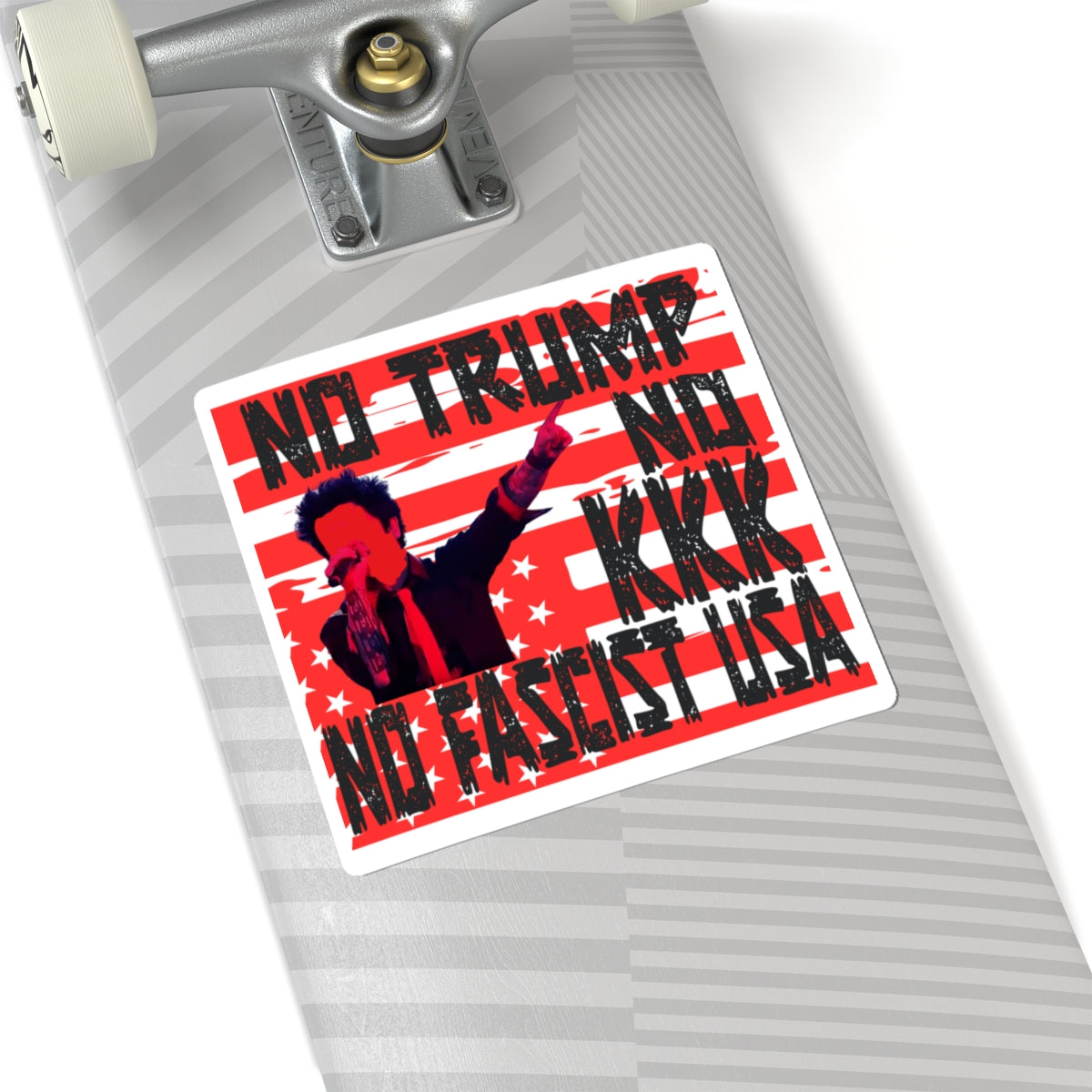 No Trump No KKK No Fascist USA Sticker