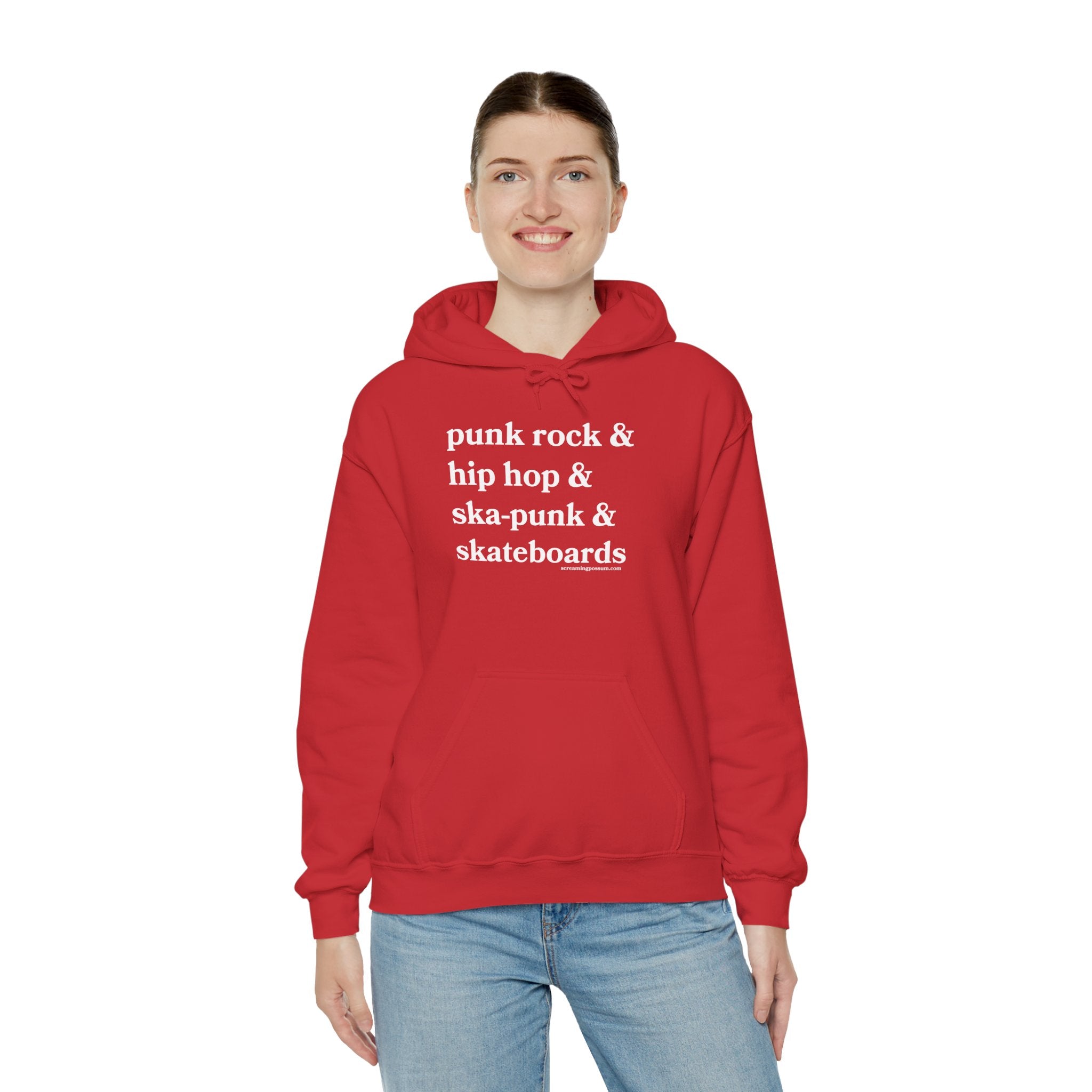 Punk Rock & Hip Hop & Ska-Punk & Skateboards Gildan Pullover Hoodie