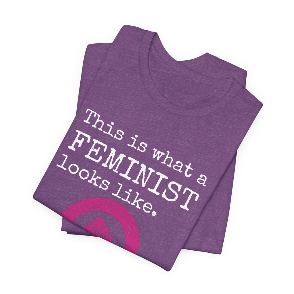Feminist T‑Shirt — “This Is What a FEMINIST Looks Like” Pink Symbol Tee