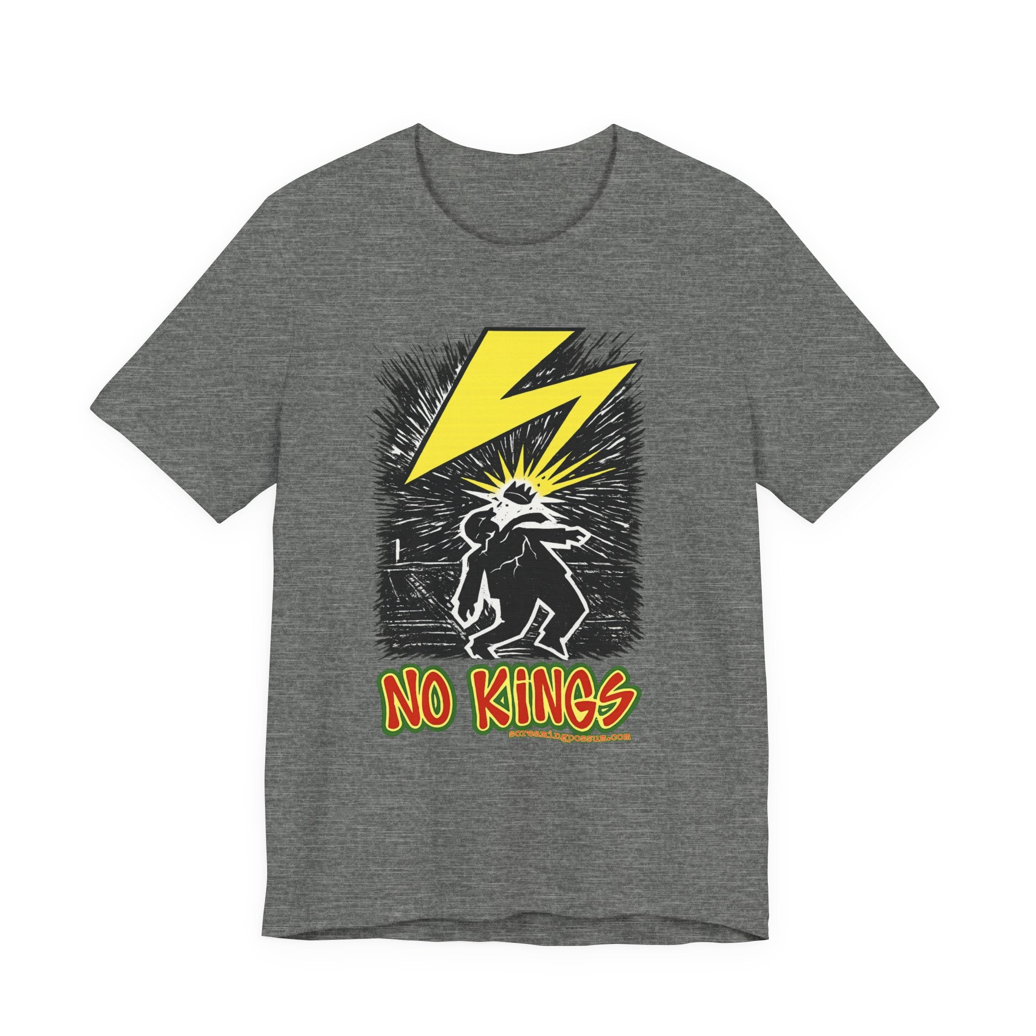 No Kings Lightning Bolt Bella + Canvas T-Shirt