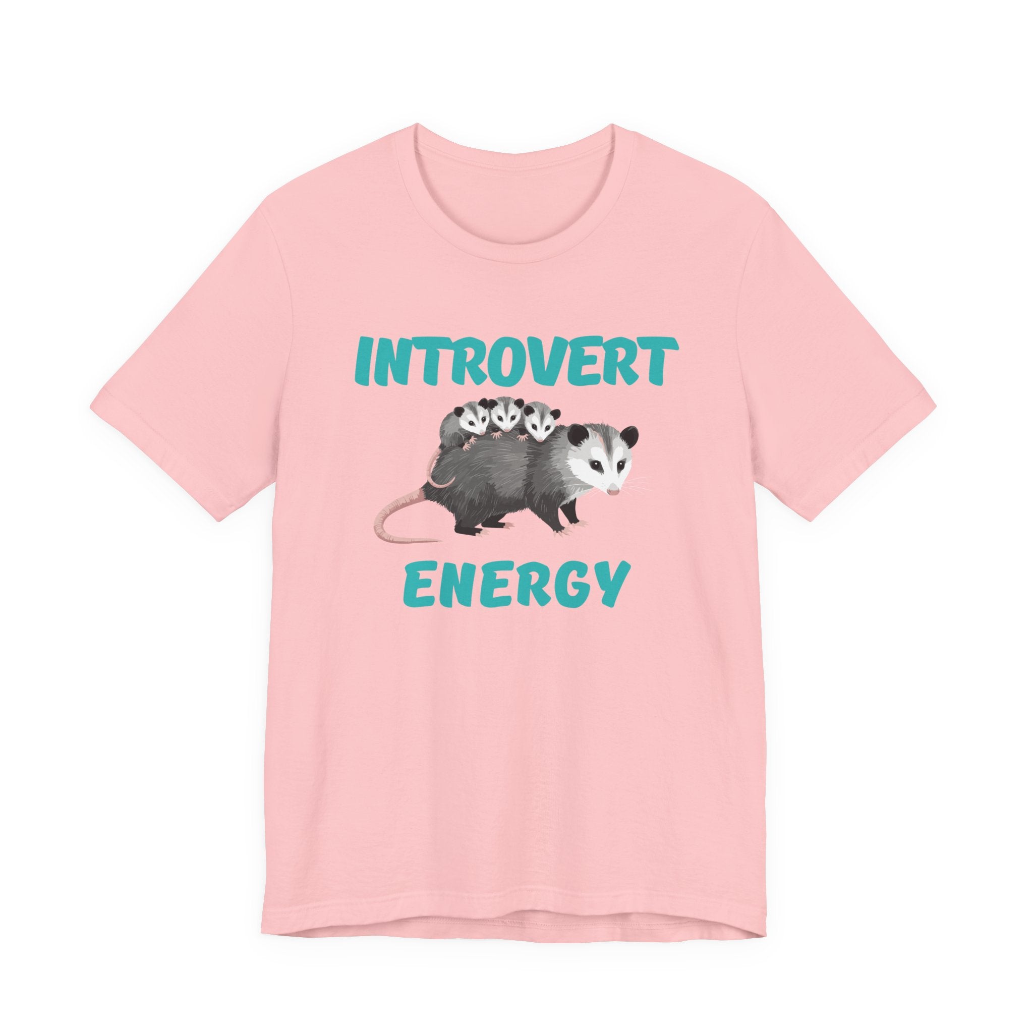Introvert Energy T-Shirt — Cute Opossum Graphic Tee from Screaming Possum