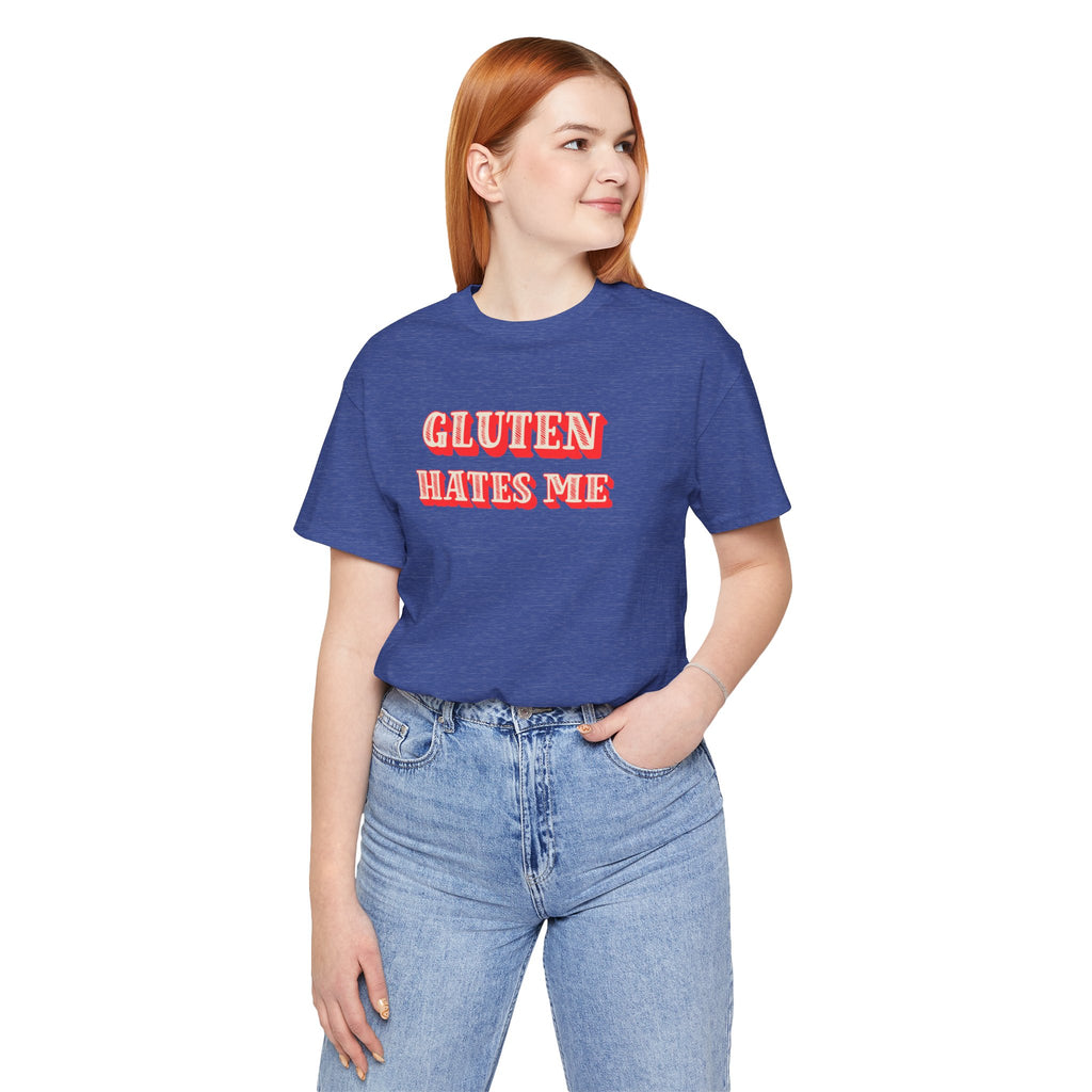 Gluten Hates Me Tee — Funny Celiac/Gluten-Free Shirt