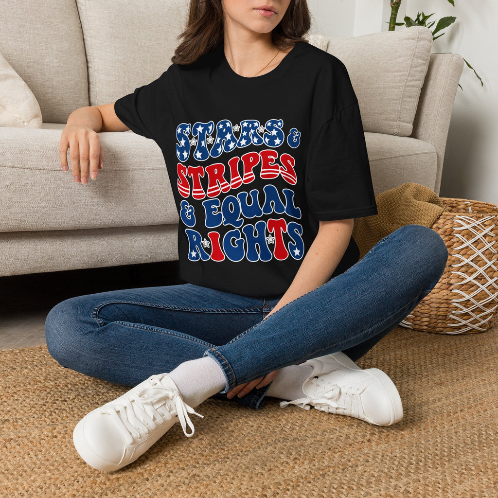 Stars & Stripes & Equal Rights Patriotic Gildan T‐Shirt