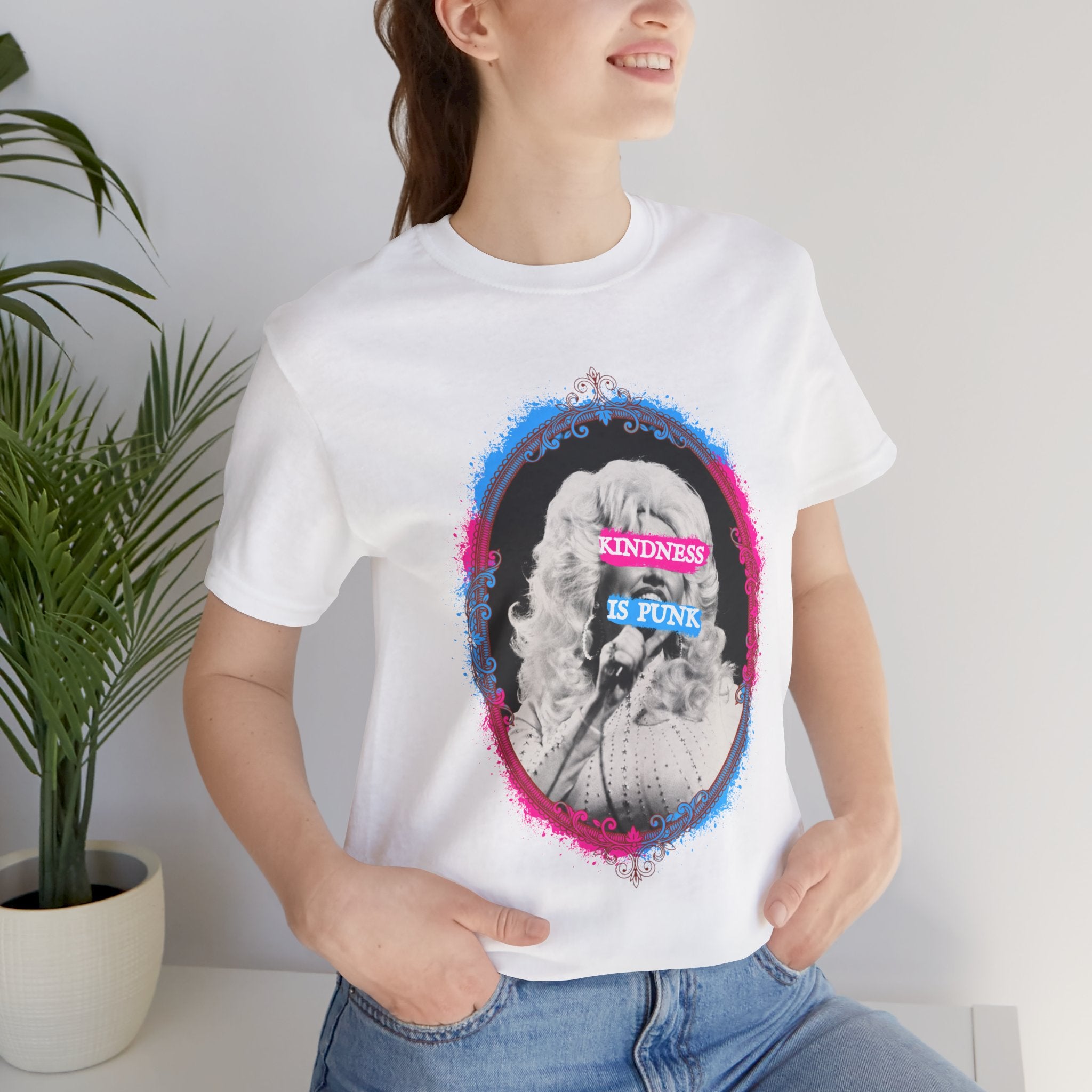 Kindness Is Punk Dolly Bella + Canvas T-Shirt - Vintage Punk Graphic Tee