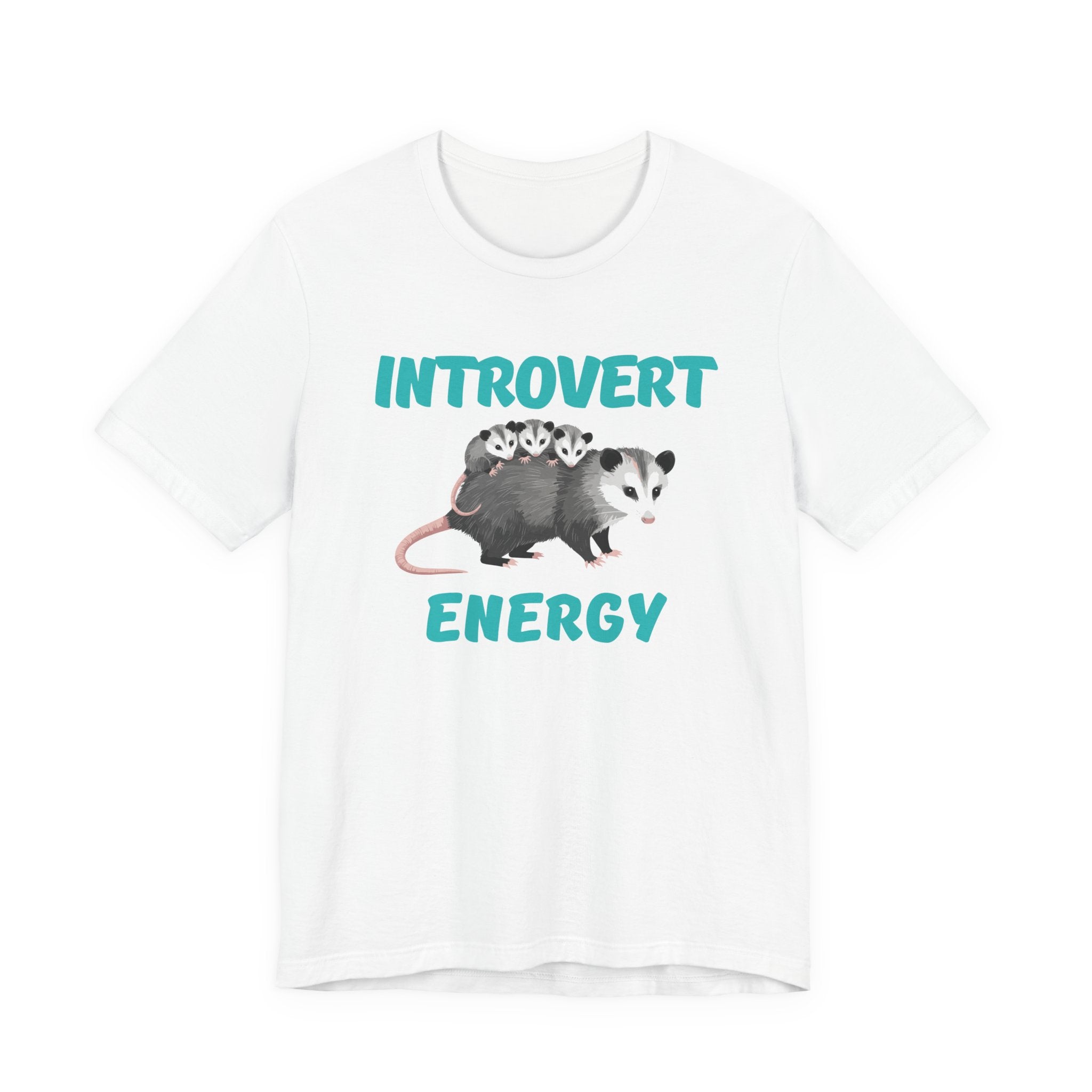 Introvert Energy T-Shirt — Cute Opossum Graphic Tee from Screaming Possum