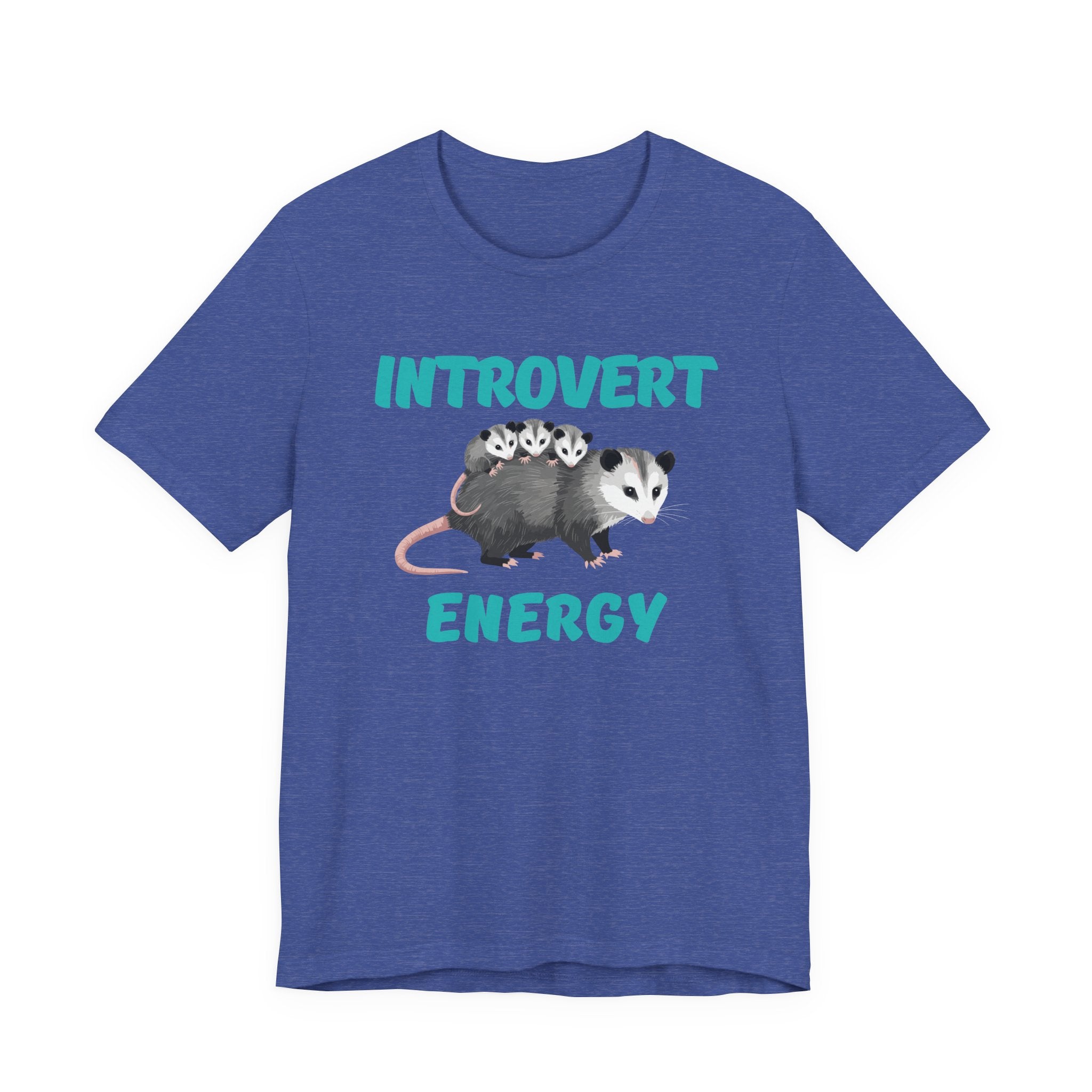 Introvert Energy T-Shirt — Cute Opossum Graphic Tee from Screaming Possum