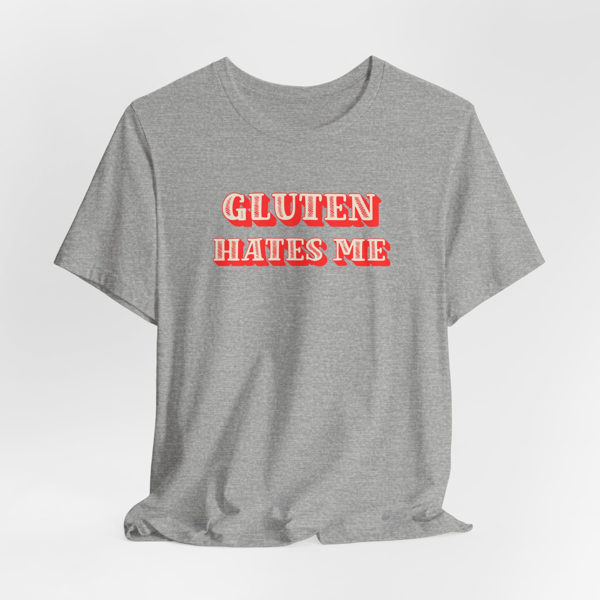 Gluten Hates Me Tee — Funny Celiac/Gluten-Free Shirt