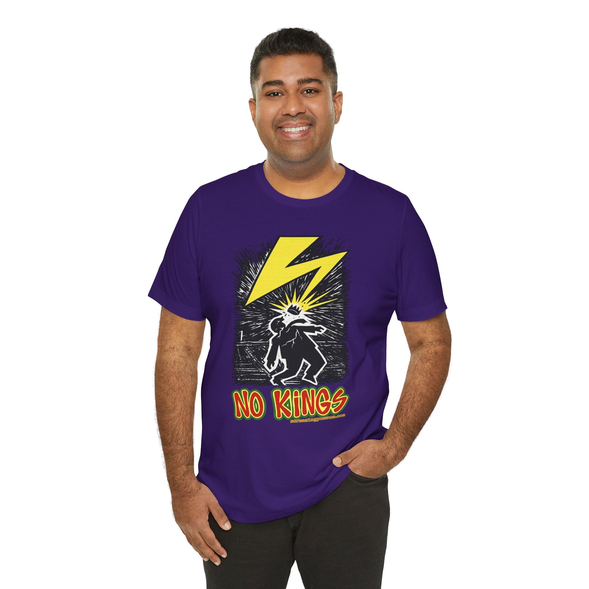 No Kings Lightning Bolt Bella + Canvas T-Shirt
