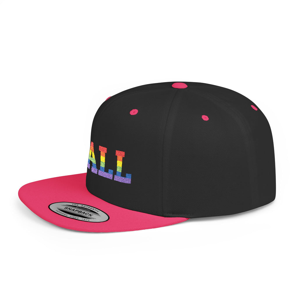 Rainbow "Y'ALL" Pride Flat Bill Snapback Hat