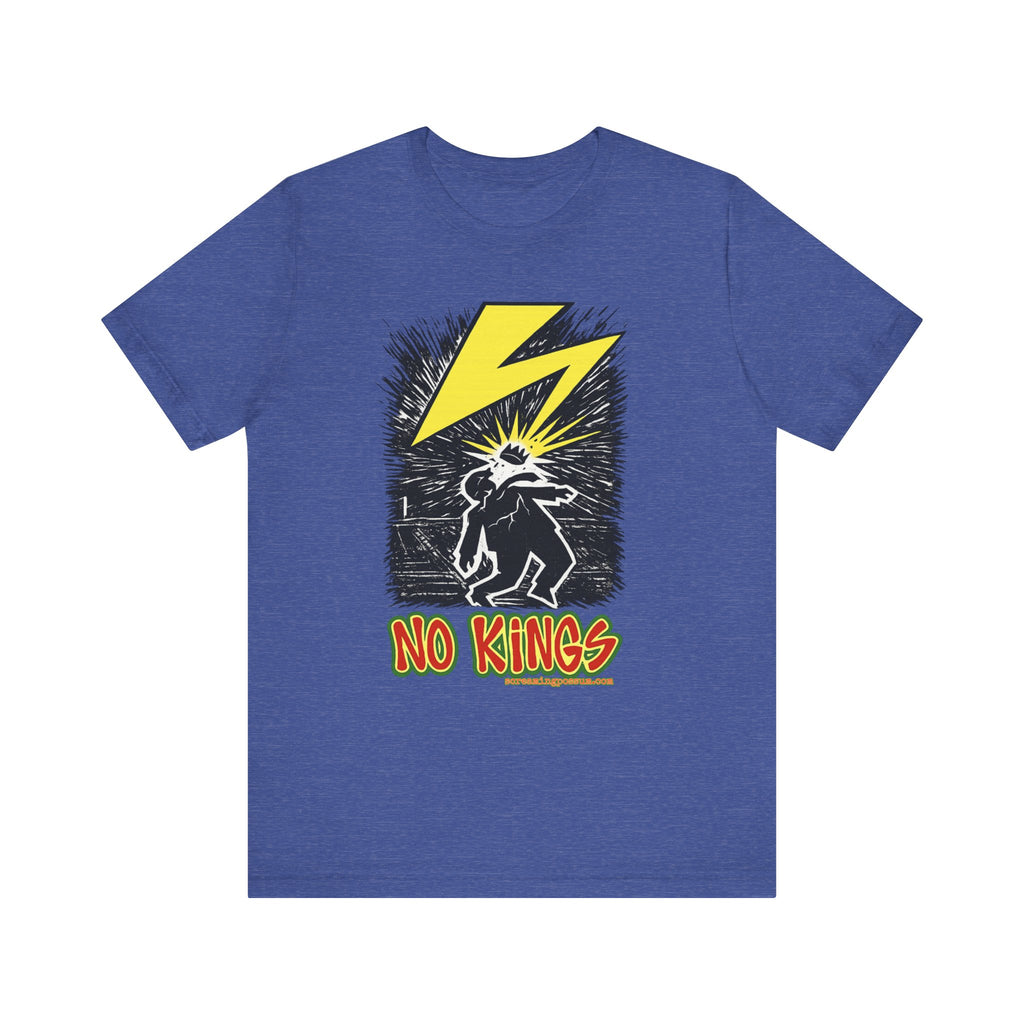 No Kings Lightning Bolt Bella + Canvas T-Shirt