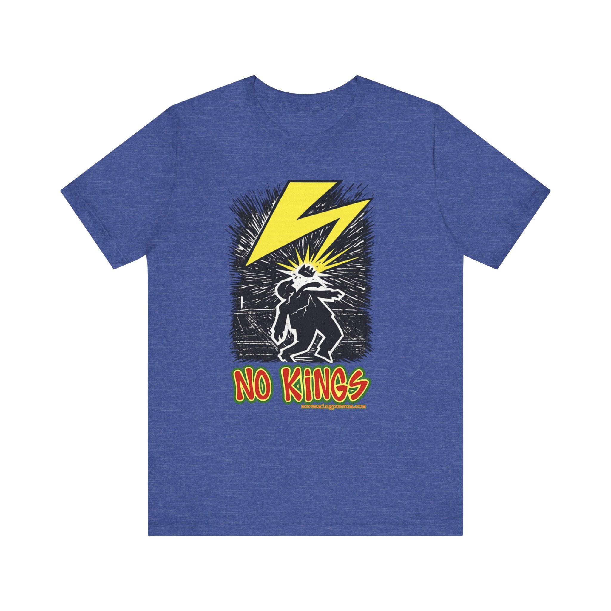 No Kings Lightning Bolt Bella + Canvas T-Shirt