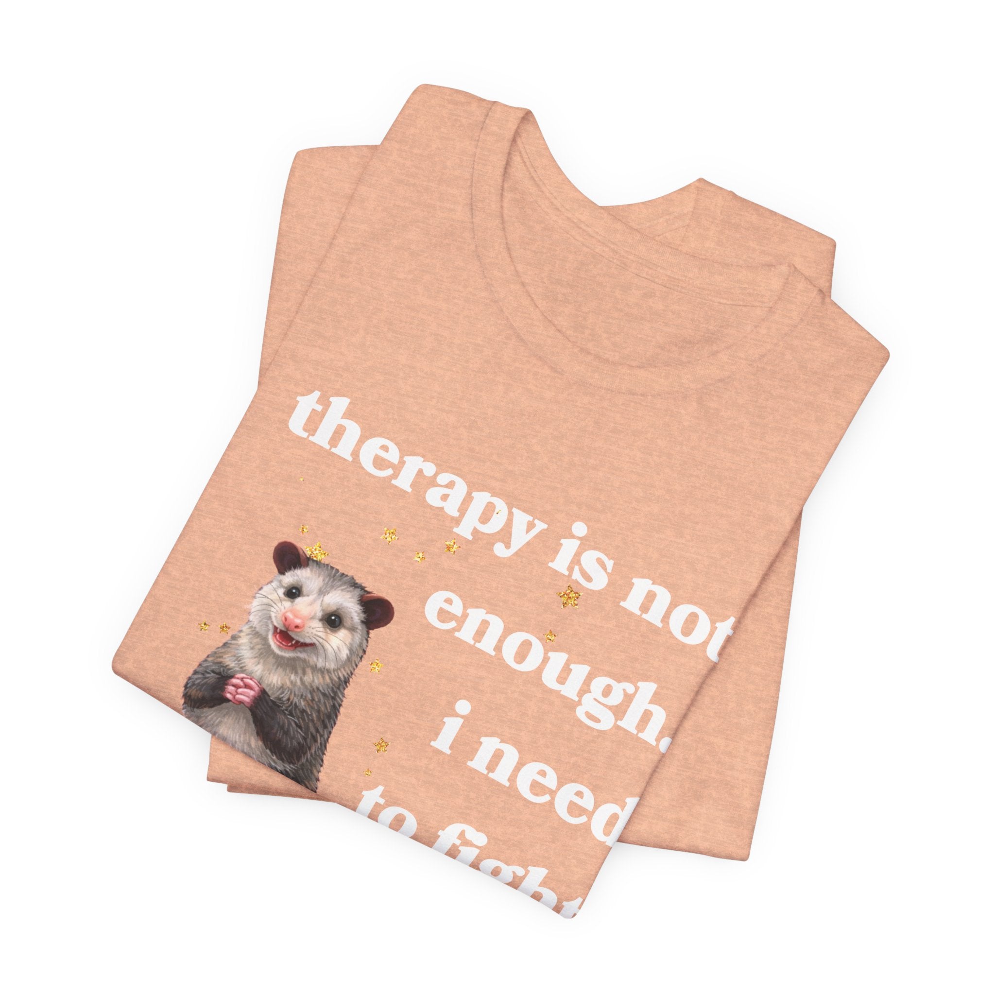 therapy is not enough. i need to fight the government Bella + Canvas T-shirt