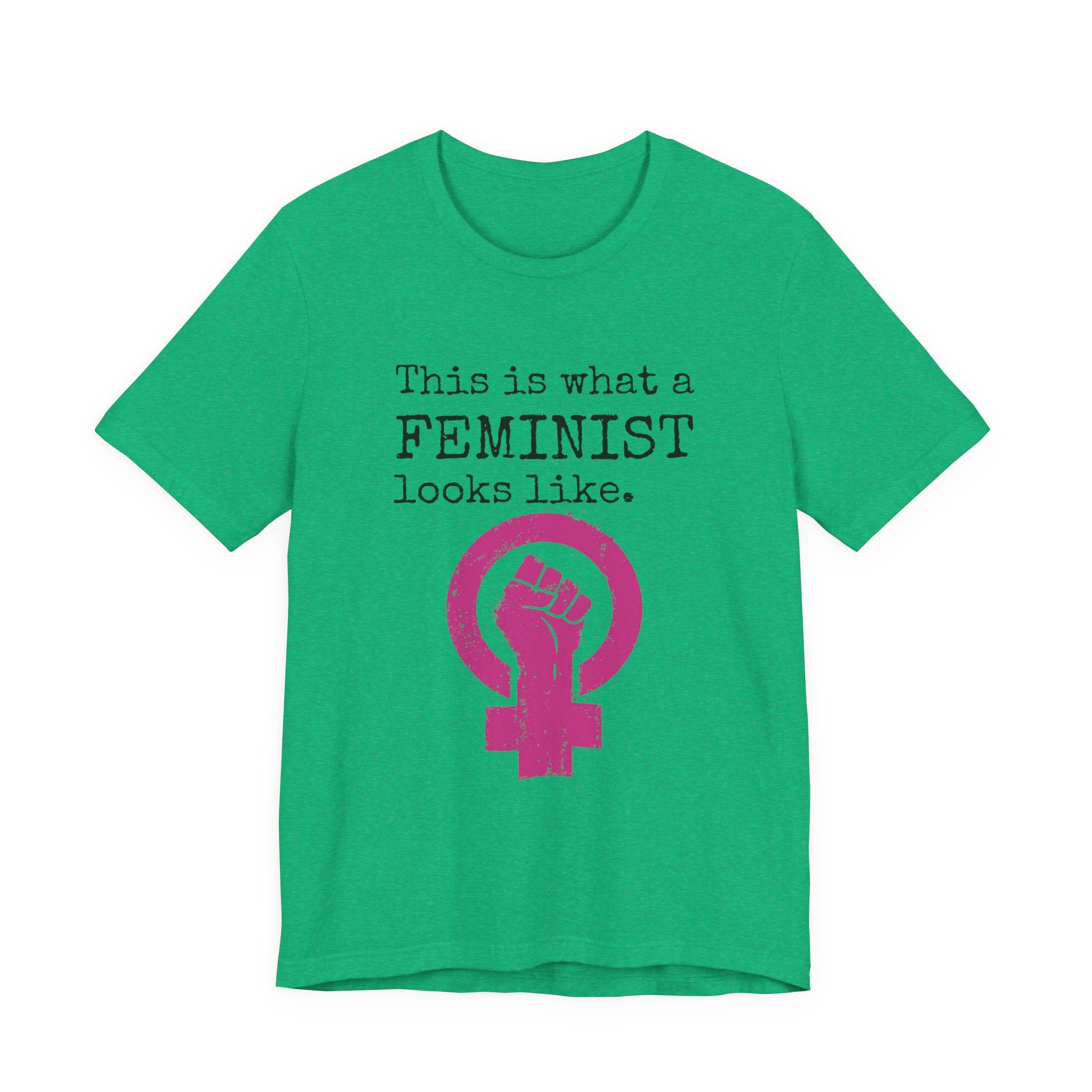 Feminist T‑Shirt — “This Is What a FEMINIST Looks Like” Pink Symbol Tee