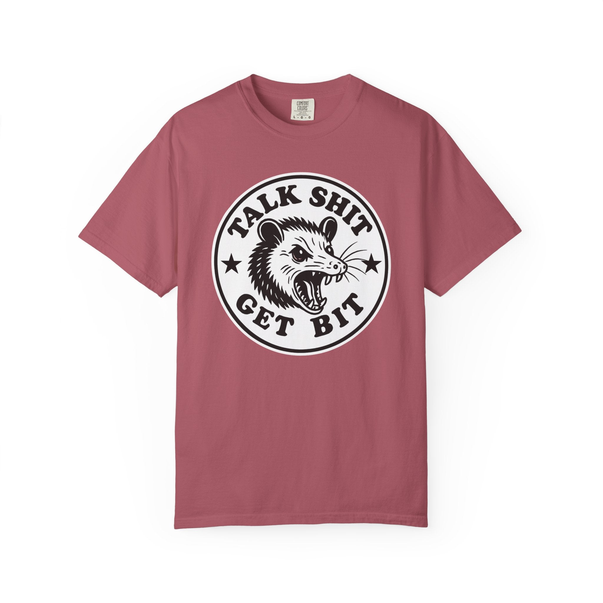 Talk Shit Get Bit Screaming Possum Comfort Colors T-Shirt