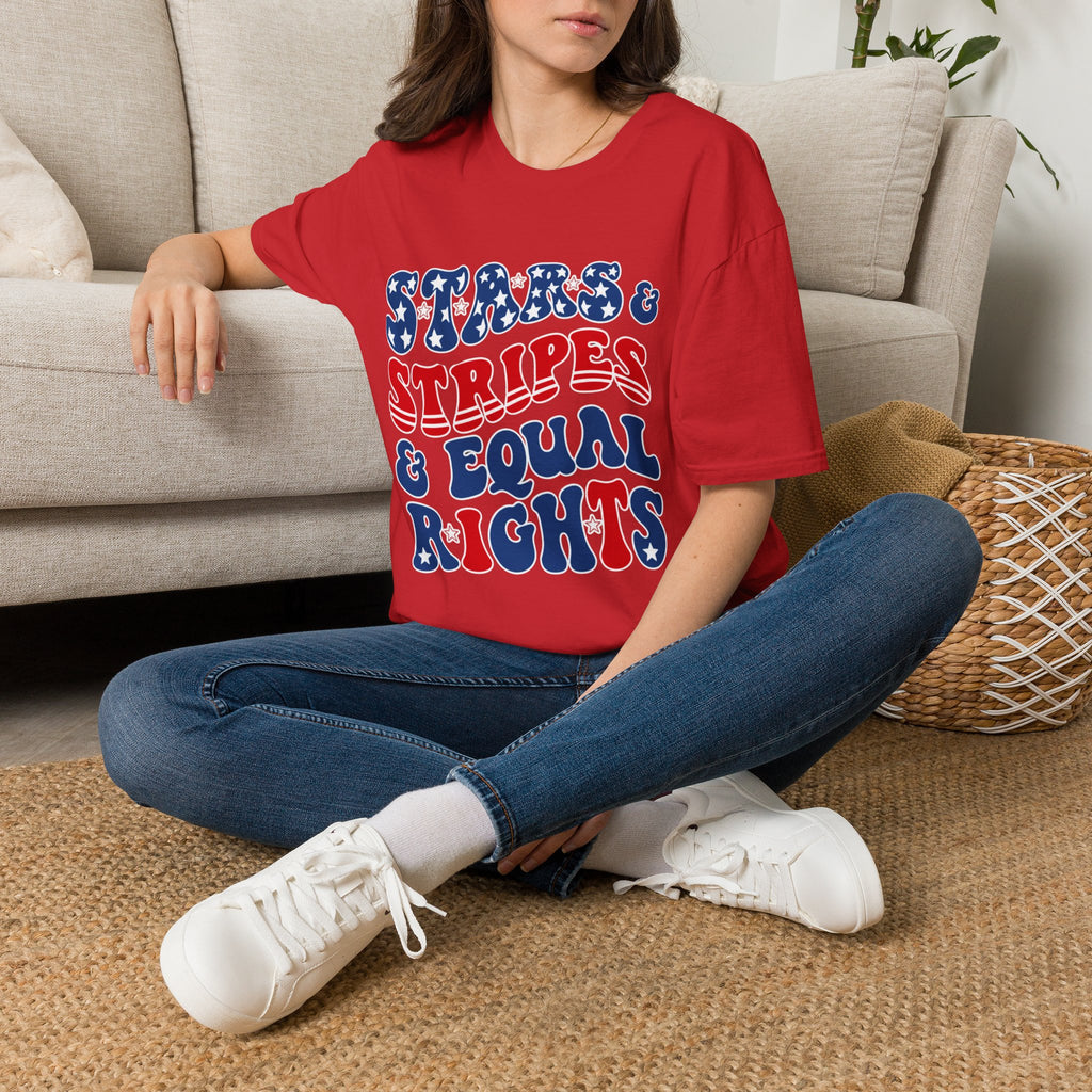 Stars & Stripes & Equal Rights Patriotic Gildan T‐Shirt
