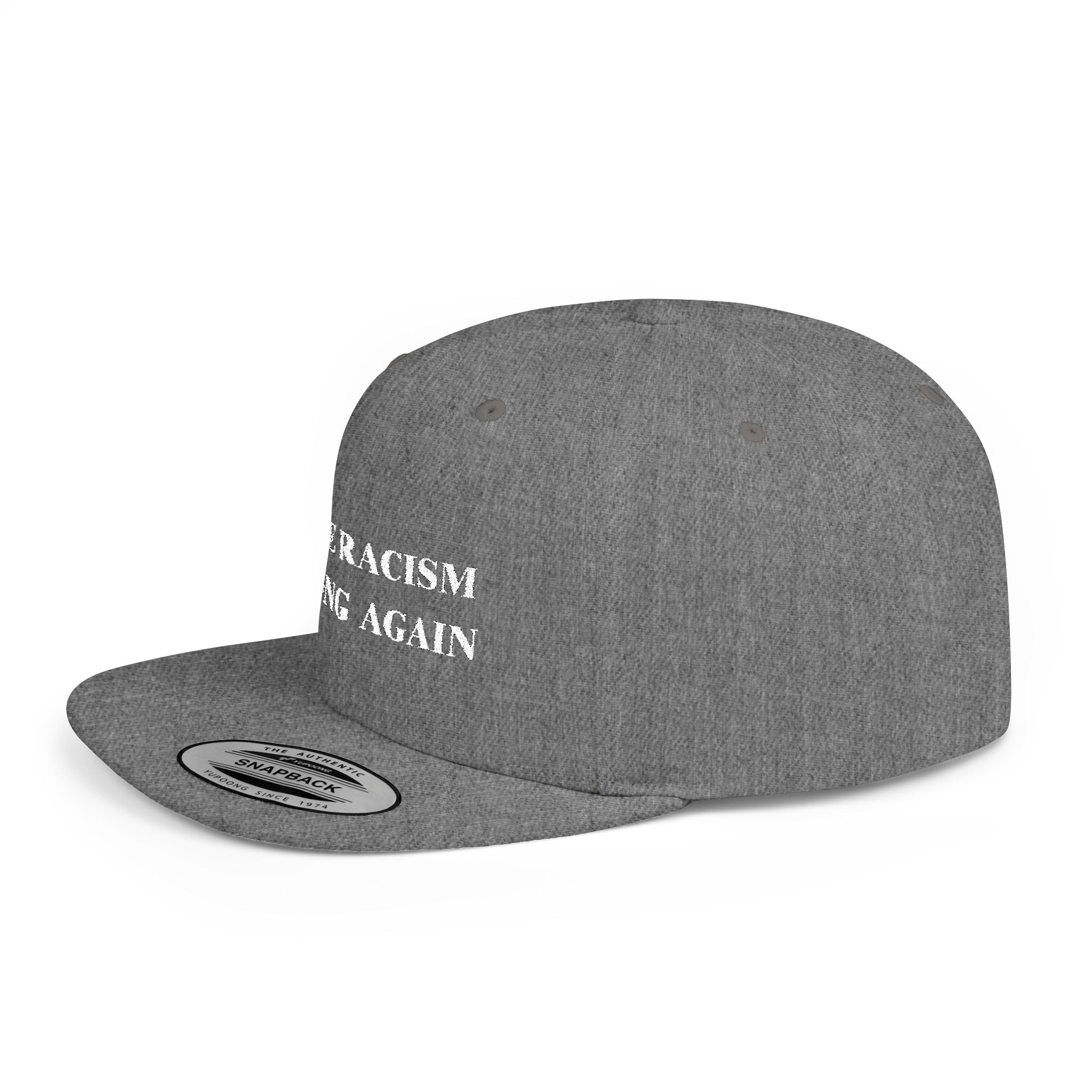 Make Racism Wrong Again Embroidered Flat Bill Snapback Hat