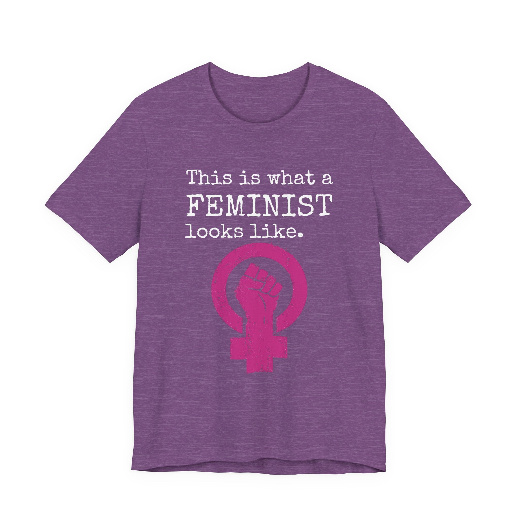 Feminist T‑Shirt — “This Is What a FEMINIST Looks Like” Pink Symbol Tee