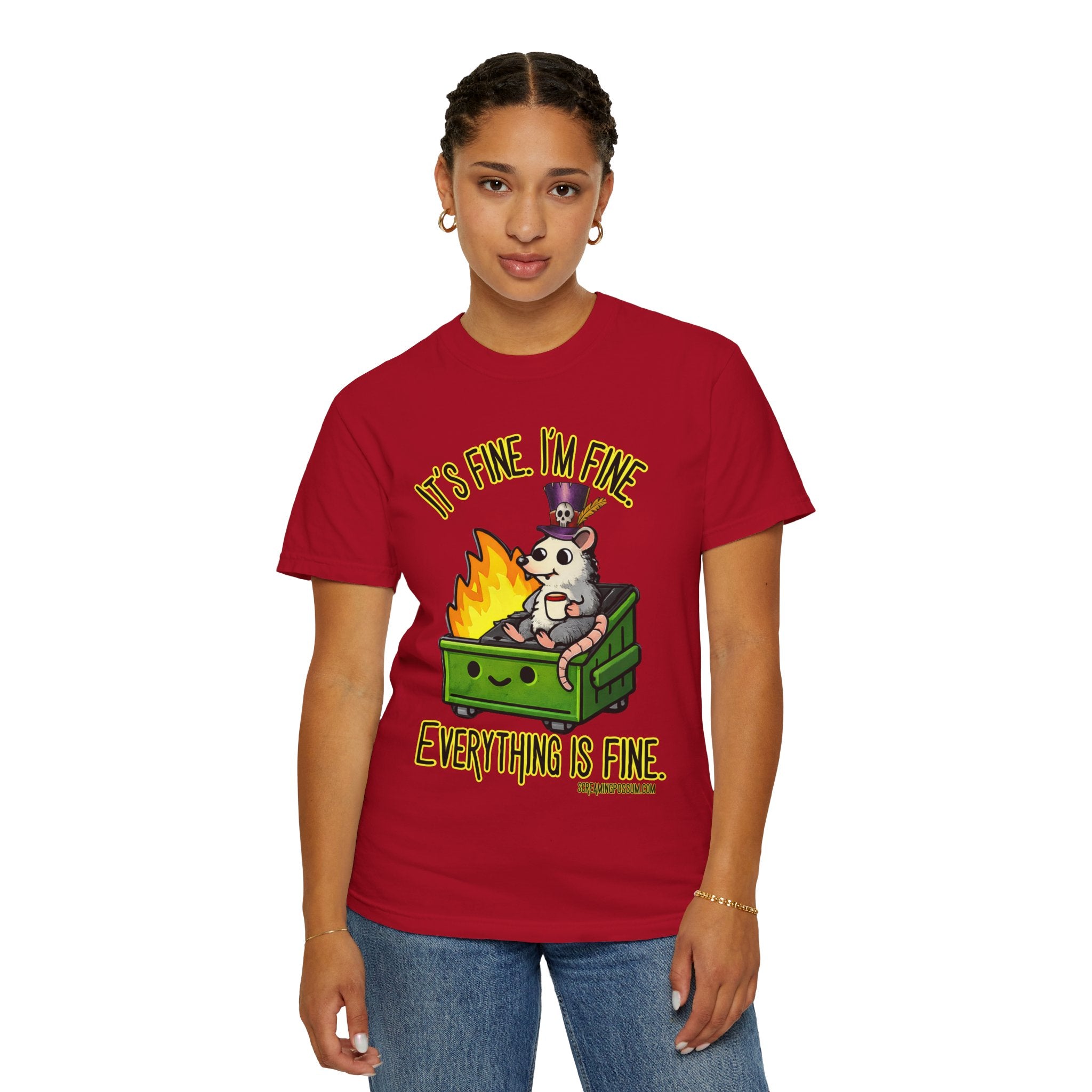 It’s Fine Dumpster Fire Comfort Colors T-Shirt