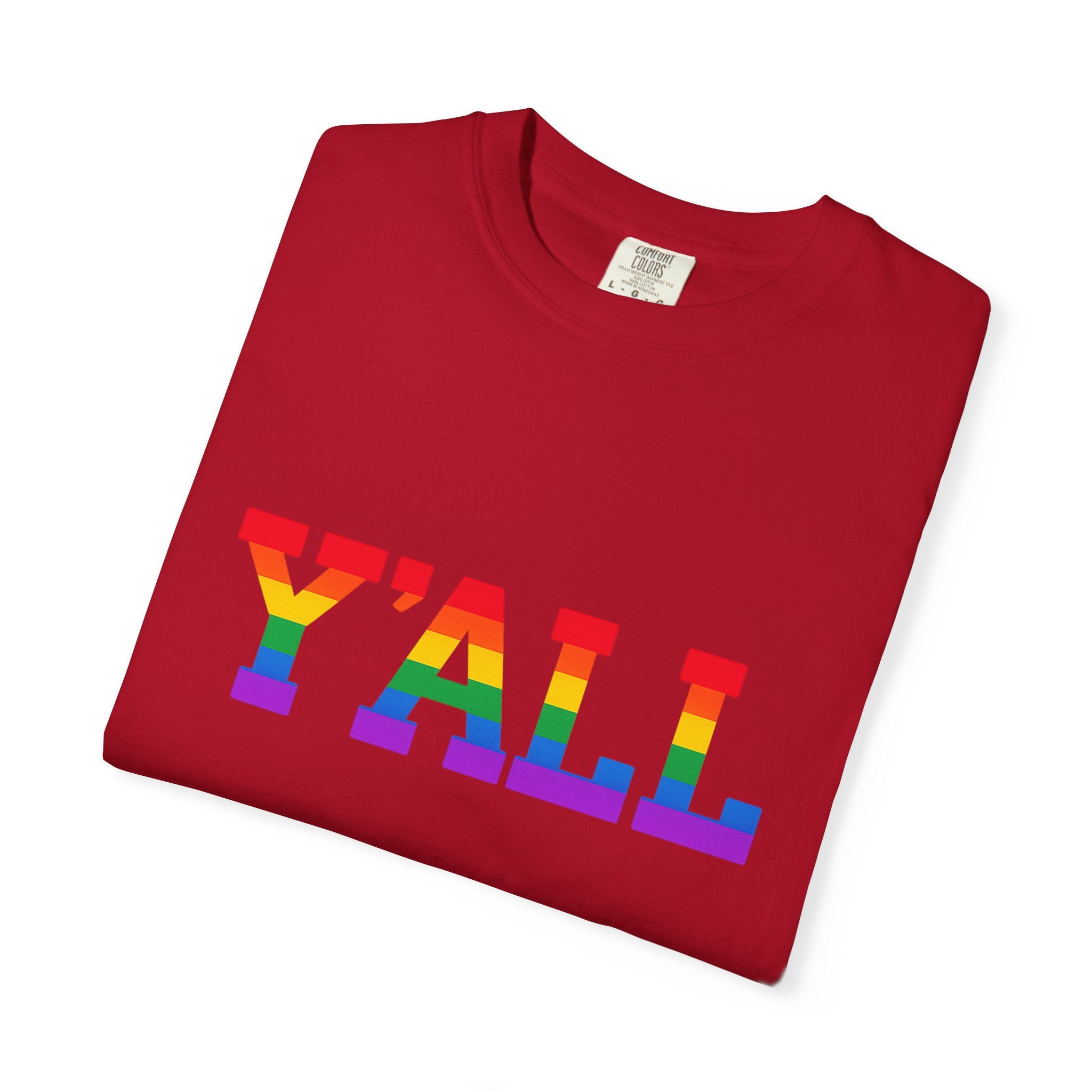 Y'ALL Rainbow Pride Comfort Colors T-Shirt
