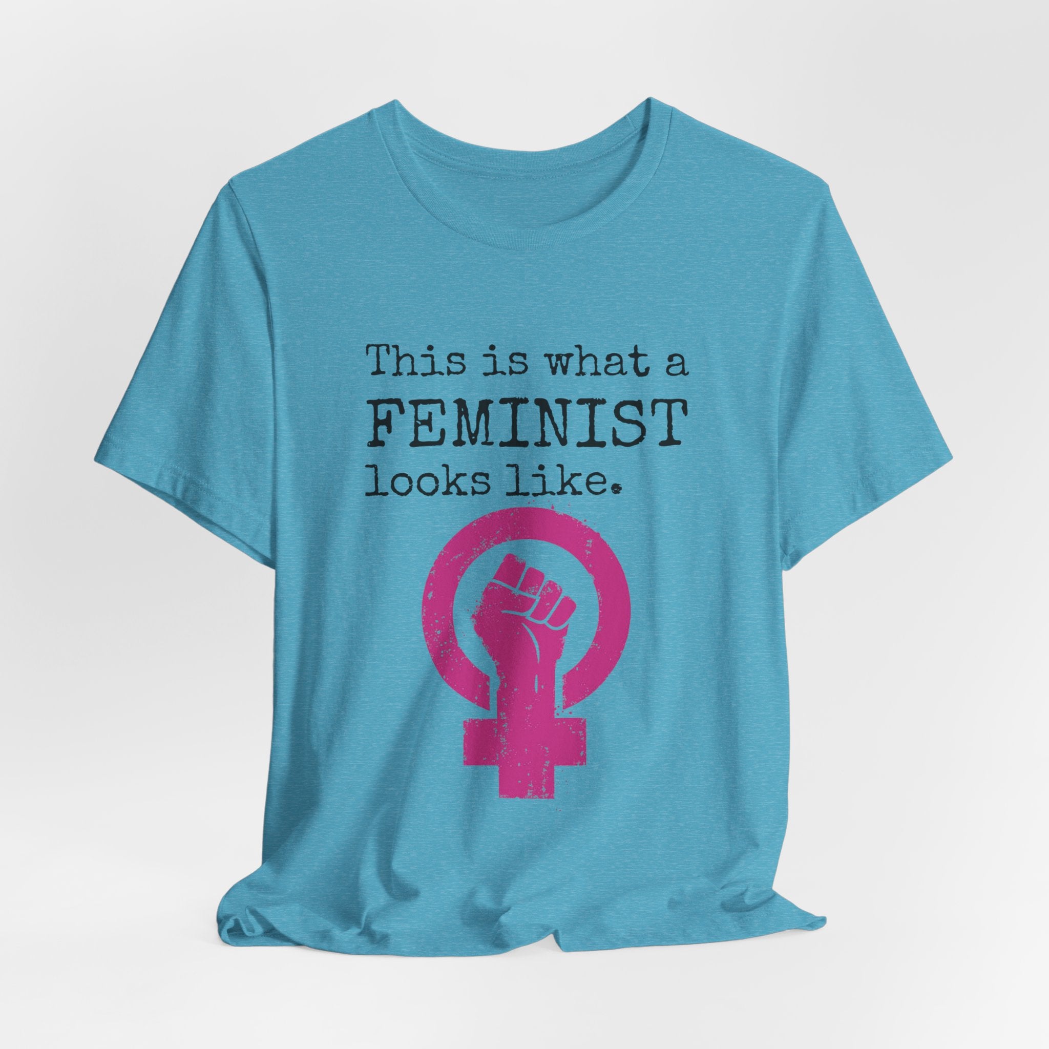 Feminist T‑Shirt — “This Is What a FEMINIST Looks Like” Pink Symbol Tee