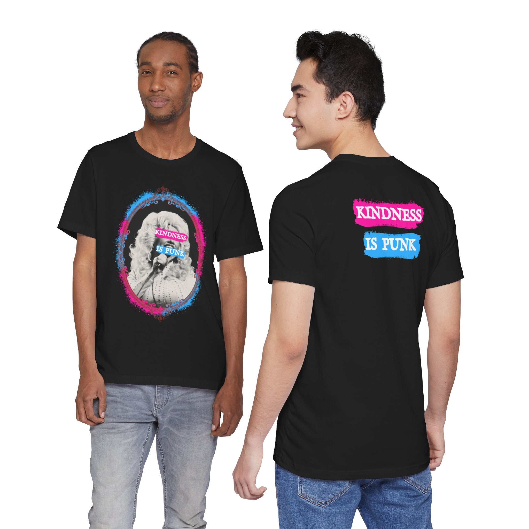 Kindness Is Punk Dolly Bella + Canvas T-Shirt - Vintage Punk Graphic Tee
