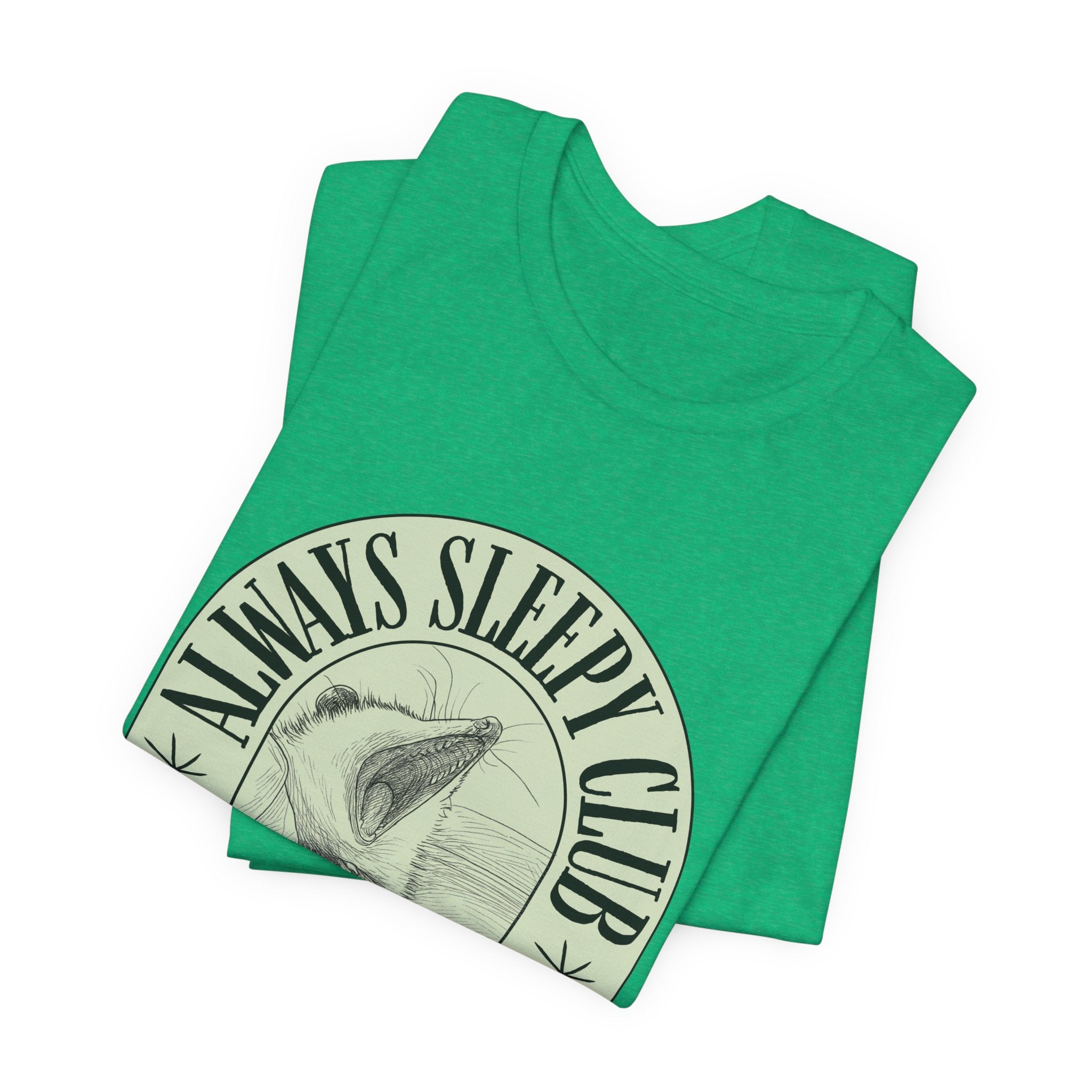 Always Sleepy Club T‑Shirt — Founding Member Yawning Possum Graphic Tee
