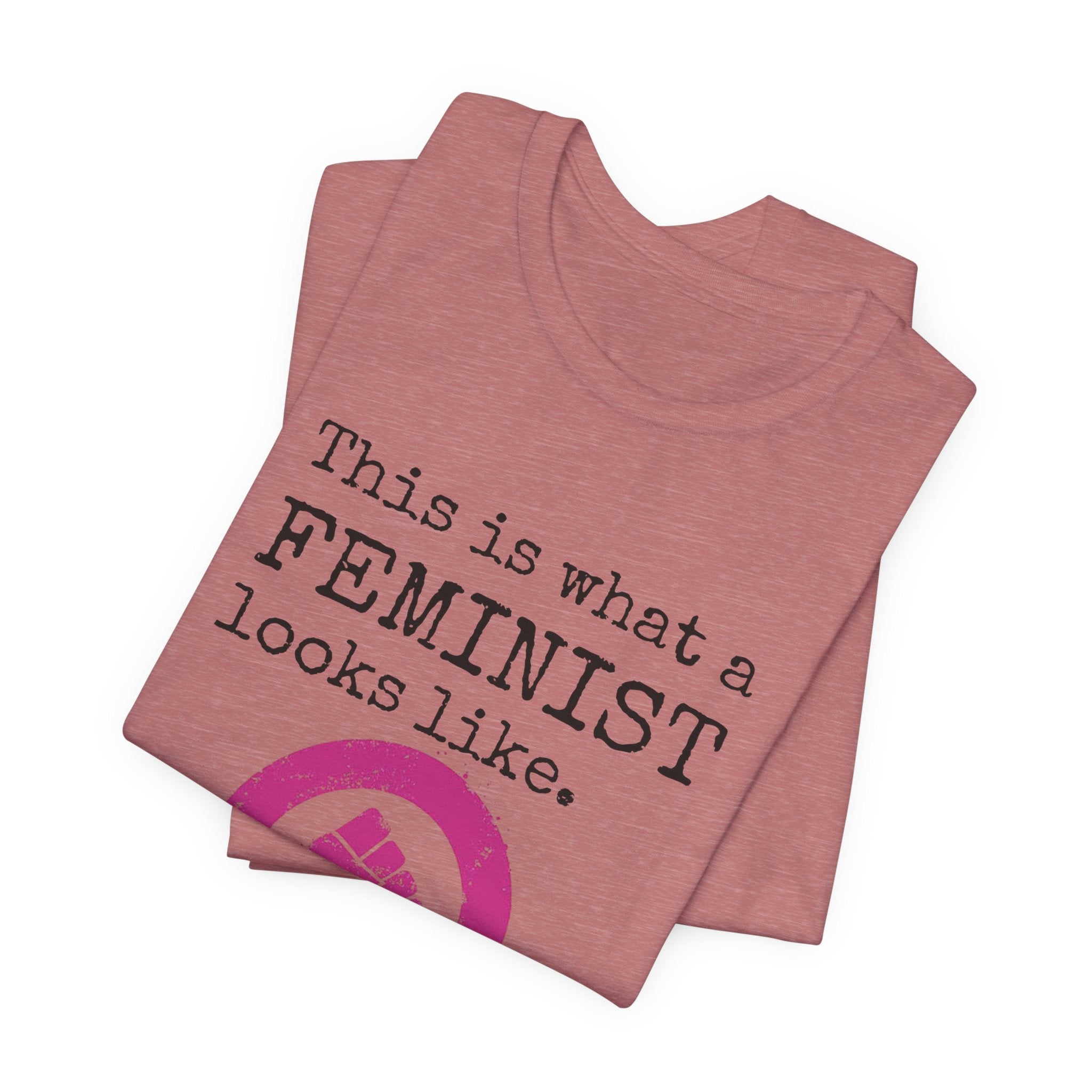 Feminist T‑Shirt — “This Is What a FEMINIST Looks Like” Pink Symbol Tee