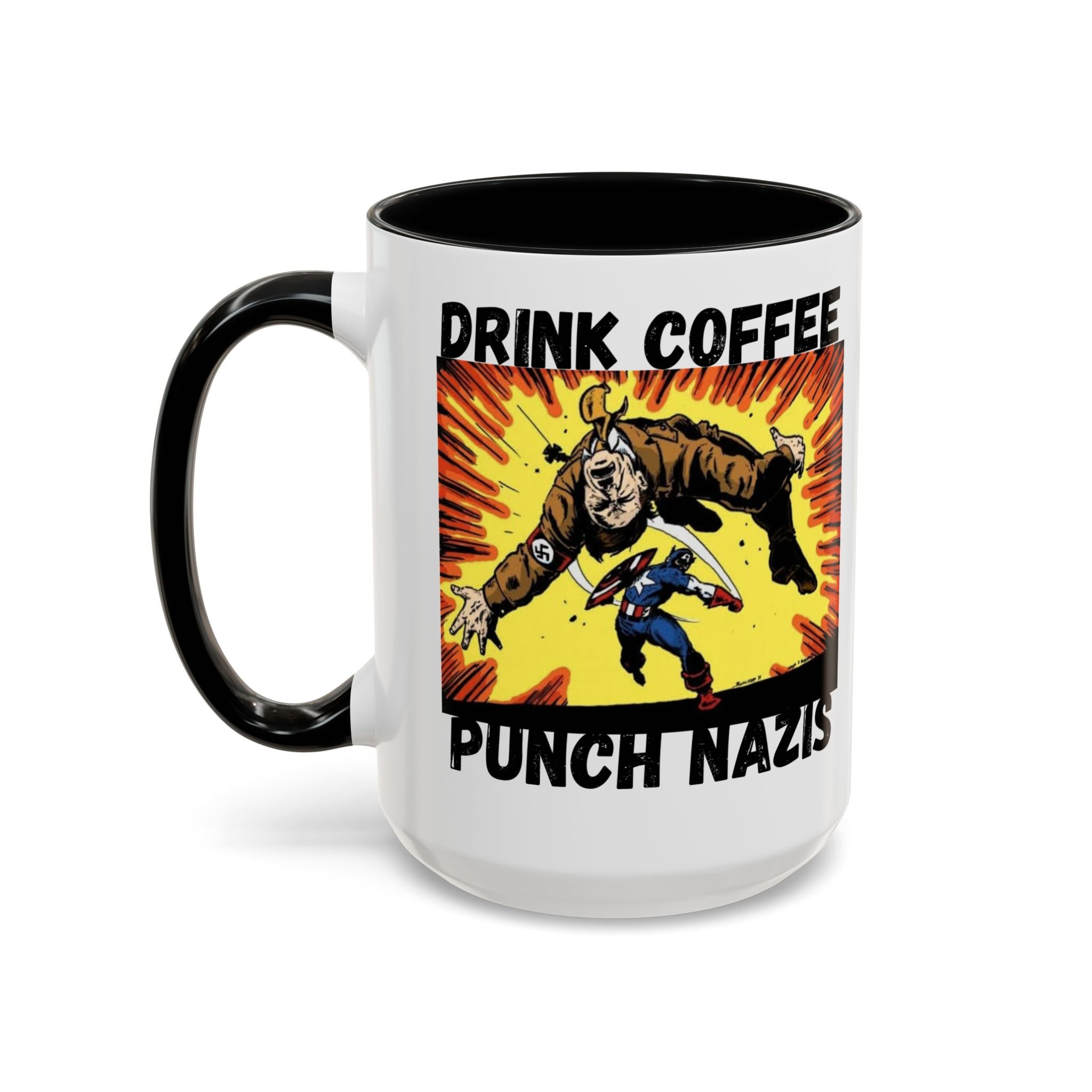 Drink Coffee Punch Nazis Coffee Mug