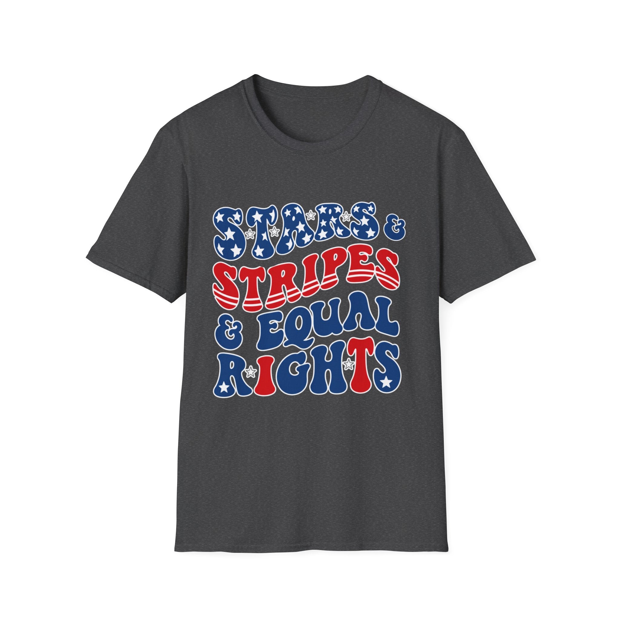 Stars & Stripes & Equal Rights Patriotic Gildan T‐Shirt