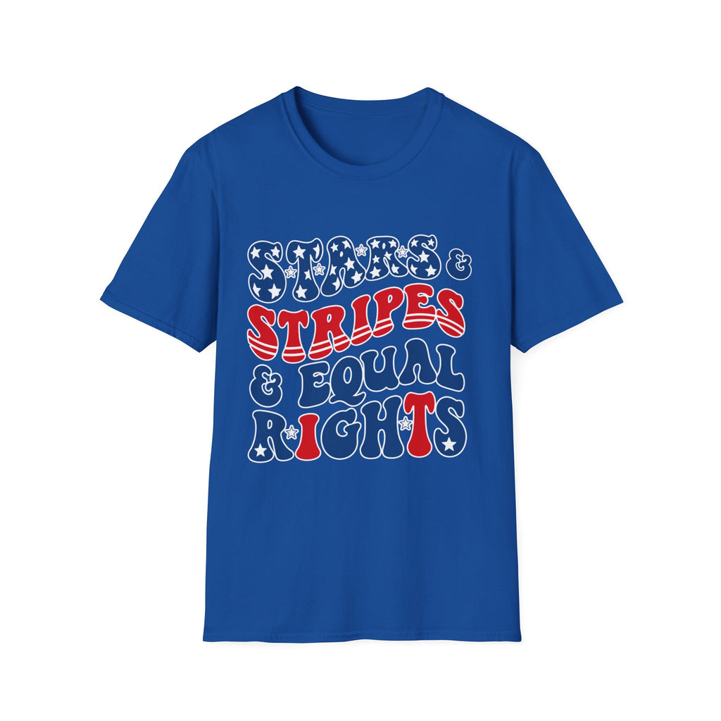 Stars & Stripes & Equal Rights Patriotic Gildan T‐Shirt