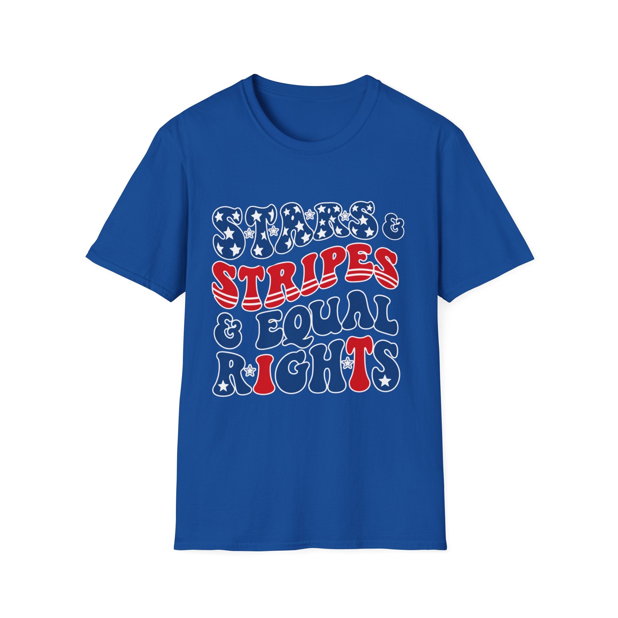 Stars & Stripes & Equal Rights Patriotic Gildan T‐Shirt