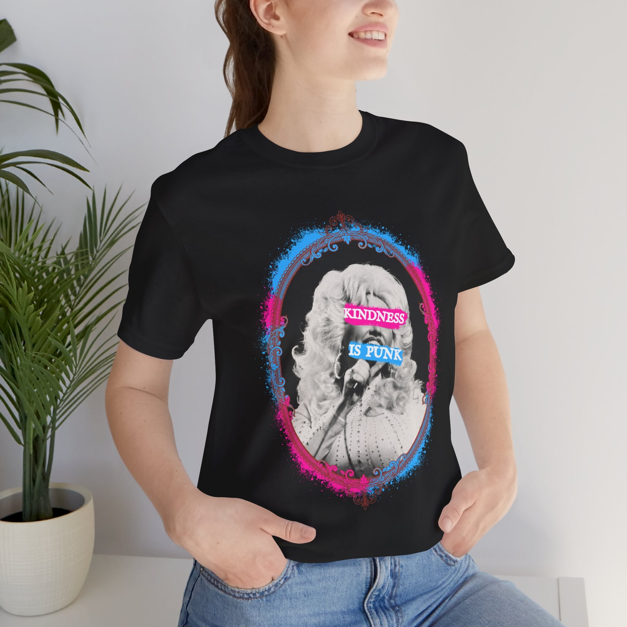Kindness Is Punk Dolly Bella + Canvas T-Shirt - Vintage Punk Graphic Tee