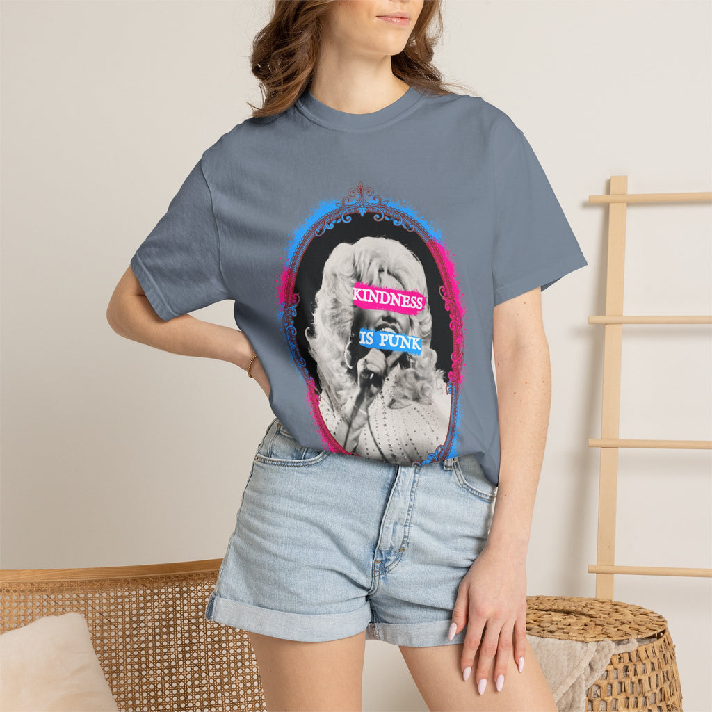 Kindness Is Punk Dolly Comfort Colors T-ShirtT-Shirt — Retro Punk Graphic Tee