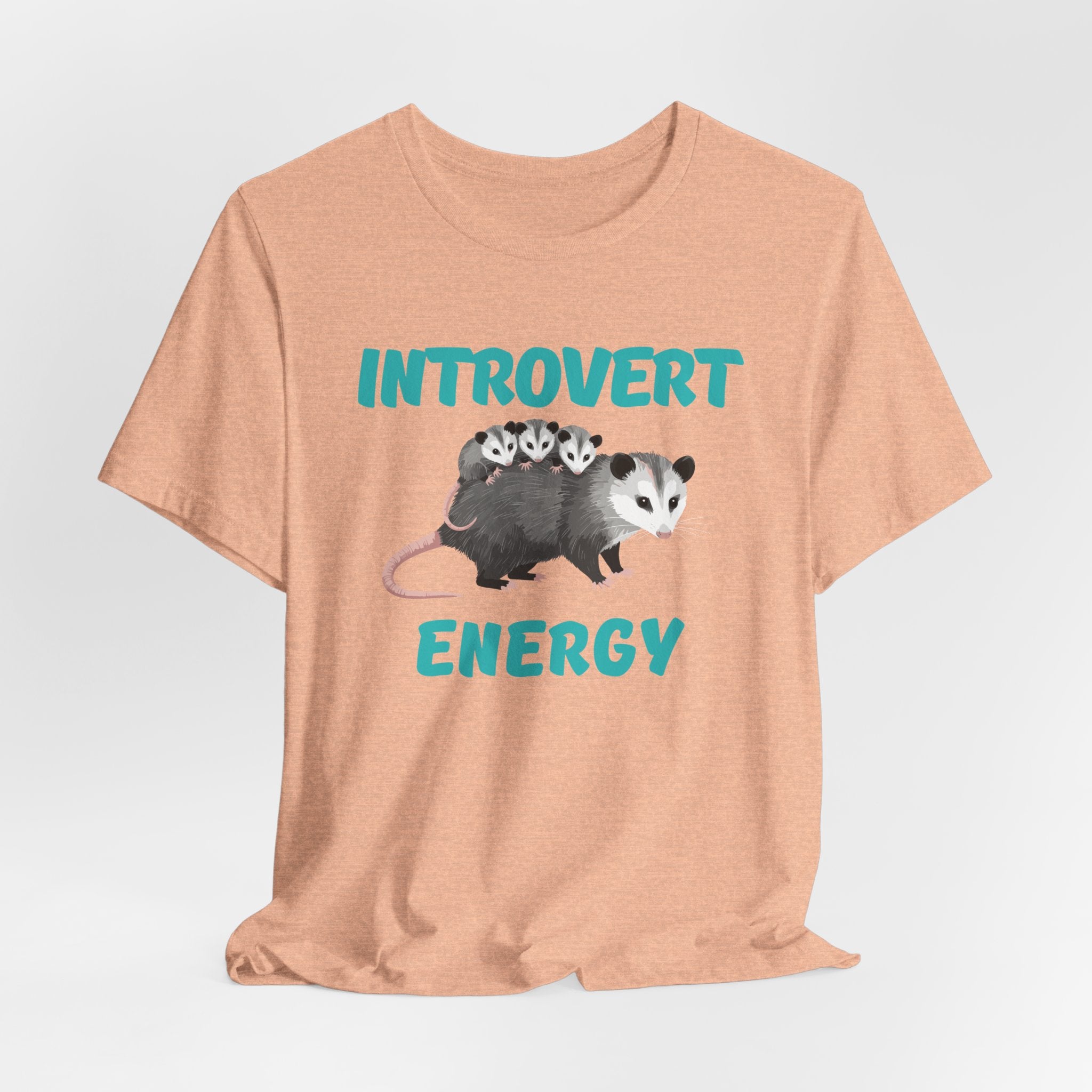 Introvert Energy T-Shirt — Cute Opossum Graphic Tee from Screaming Possum