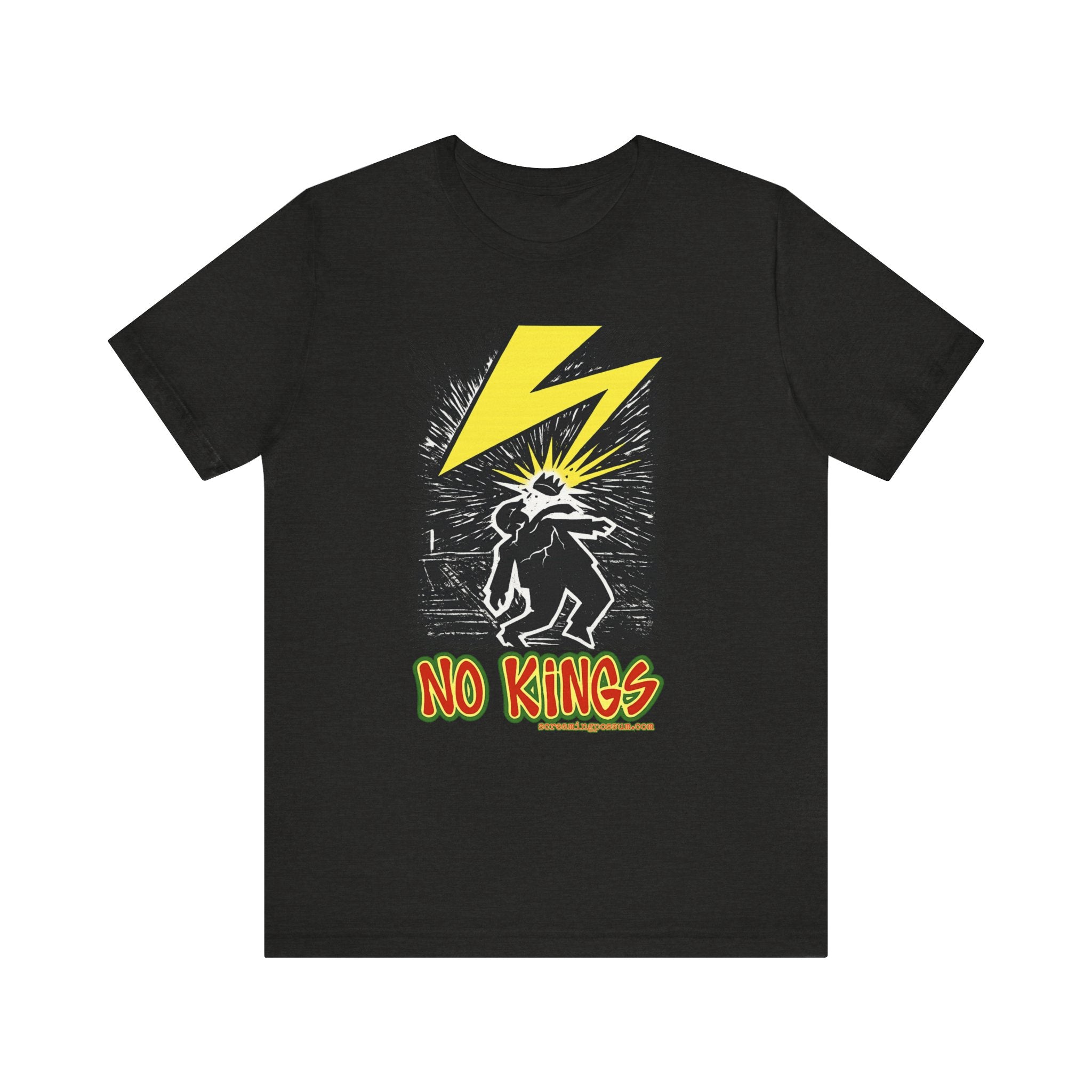 No Kings Lightning Bolt Bella + Canvas T-Shirt