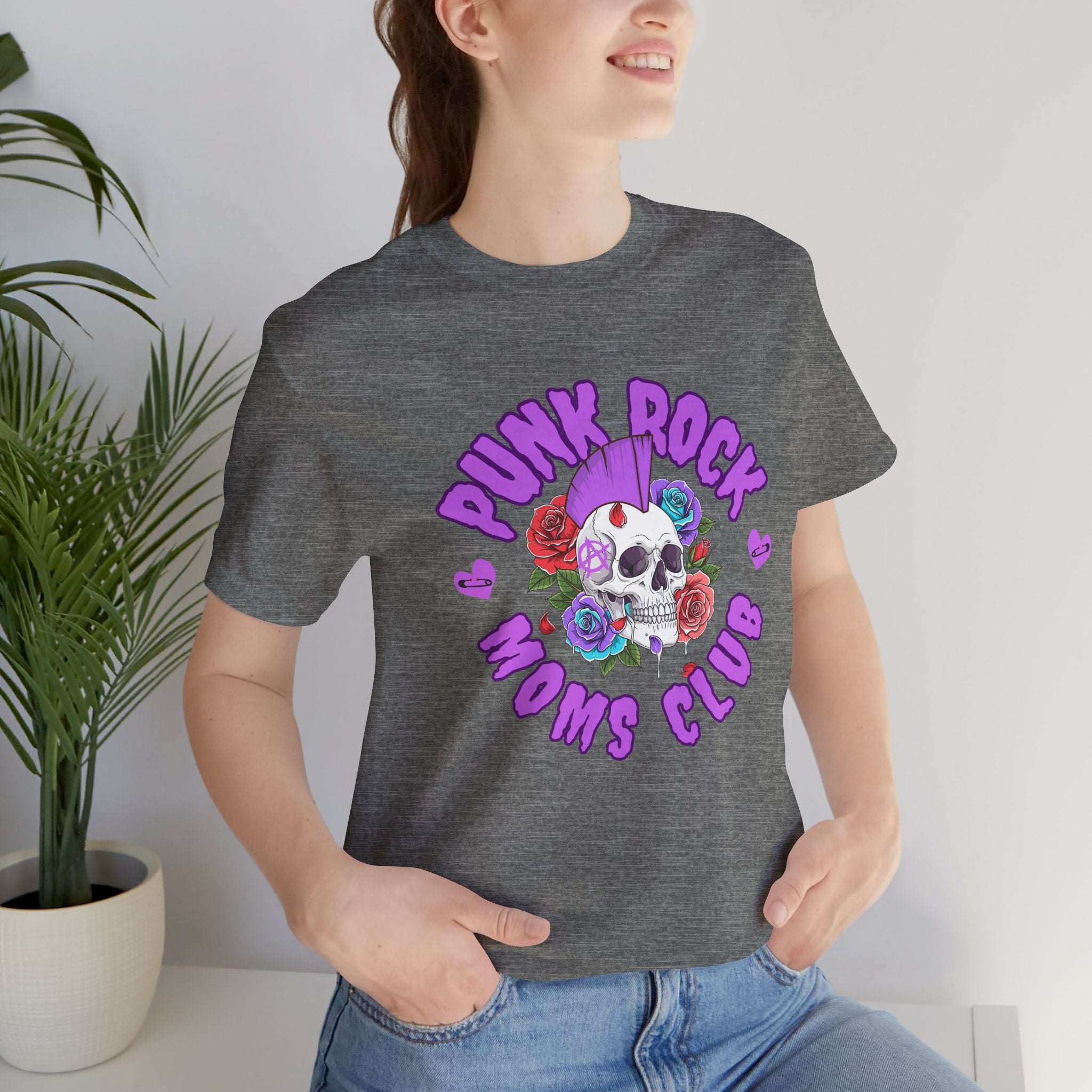 Punk Rock Moms Club — Skull & Roses Bella + Canvas T-Shirt