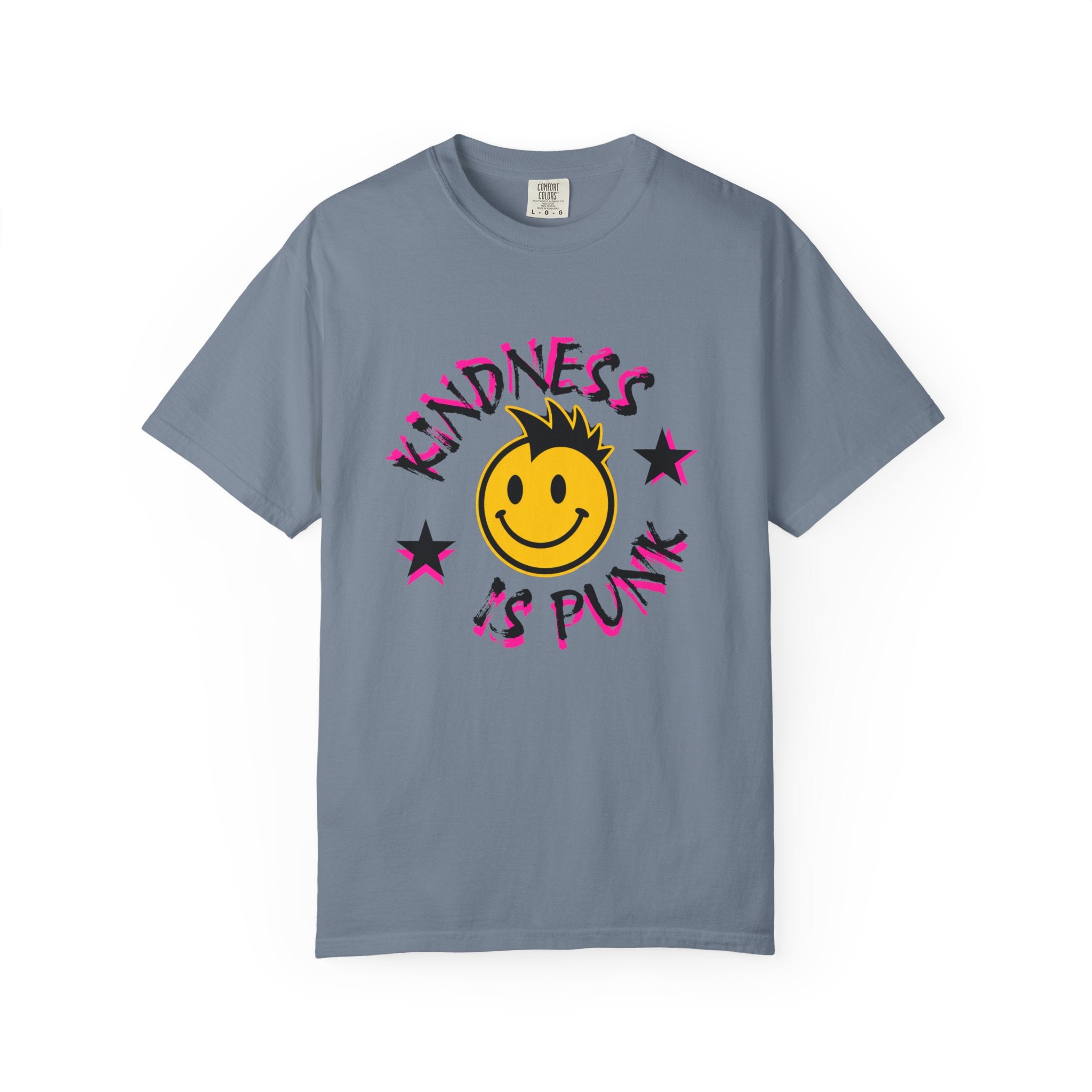 Kindness Is Punk Smiley Comfort Colors T-Shirt