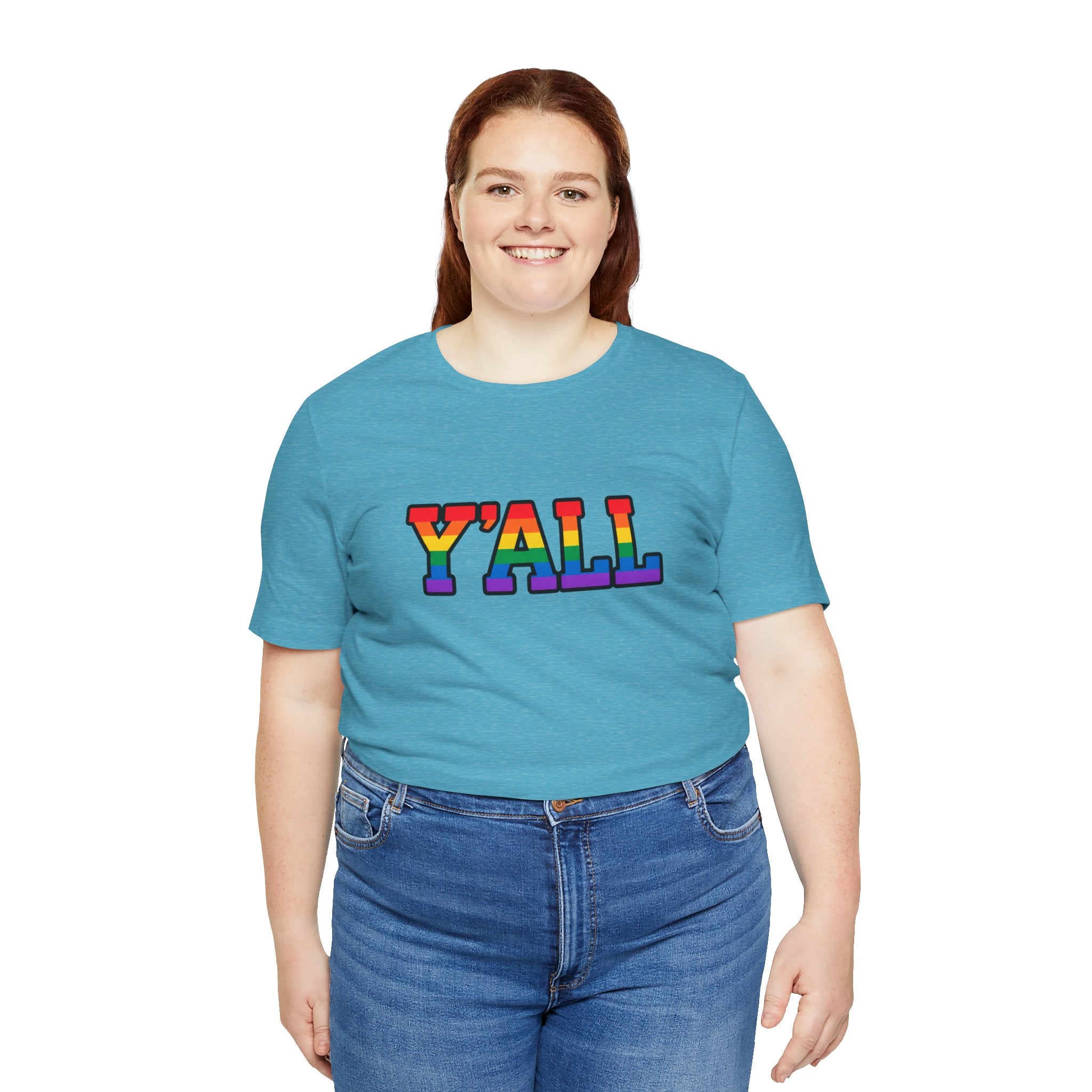 Y'ALL Rainbow Pride Bella + Canvas T-Shirt