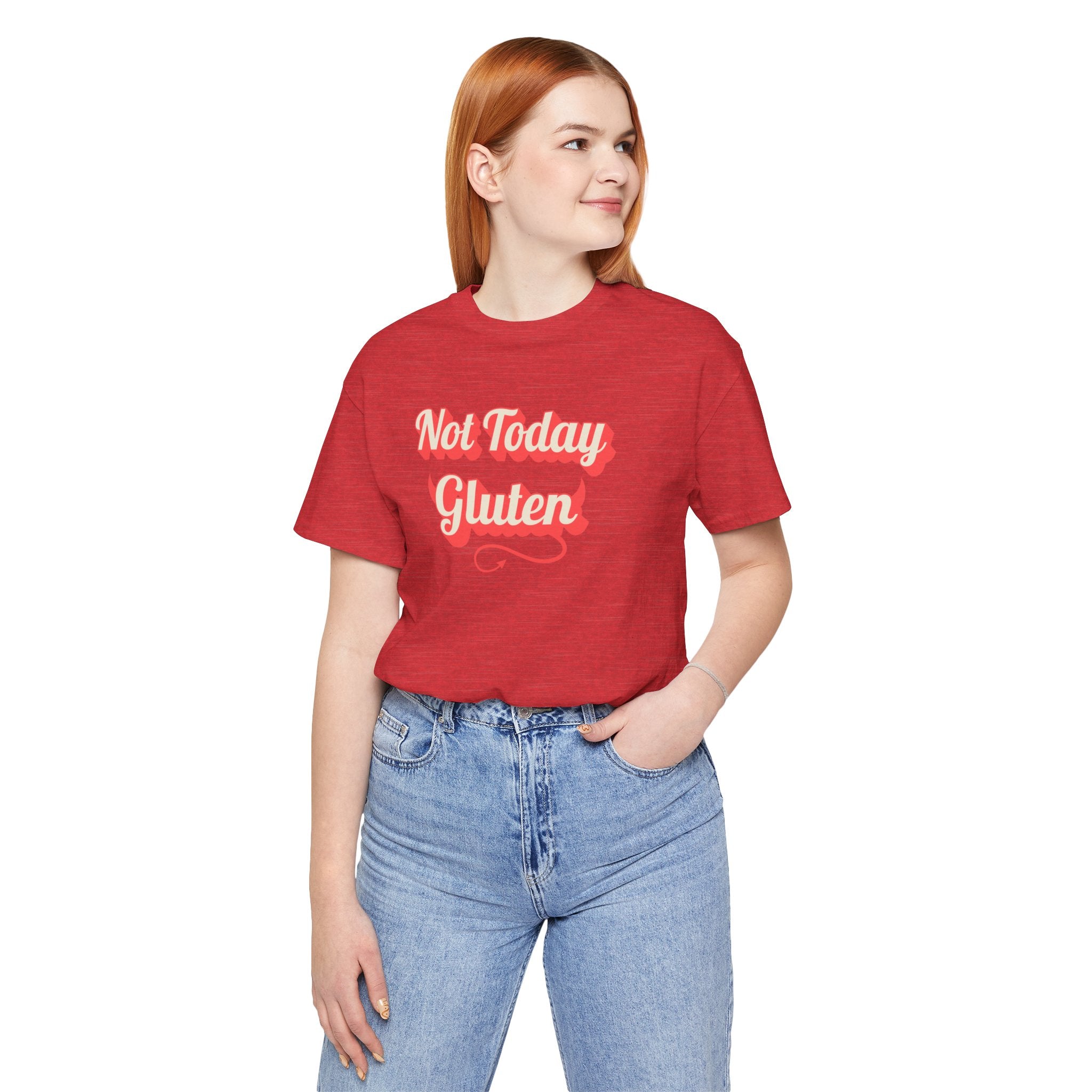 Not Today Gluten T-Shirt — Funny Parody 'Not Today Satan' Tee for Gluten-Free Lovers