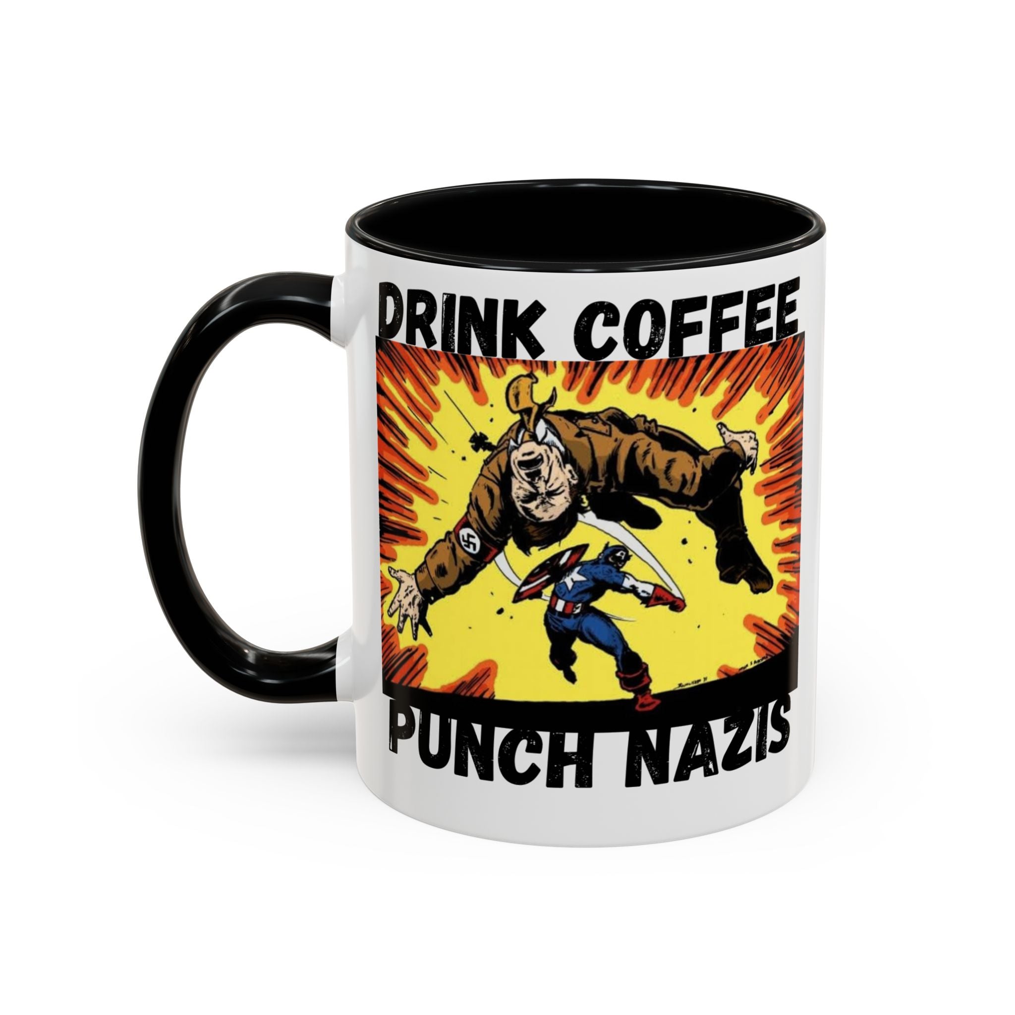 Drink Coffee Punch Nazis Coffee Mug