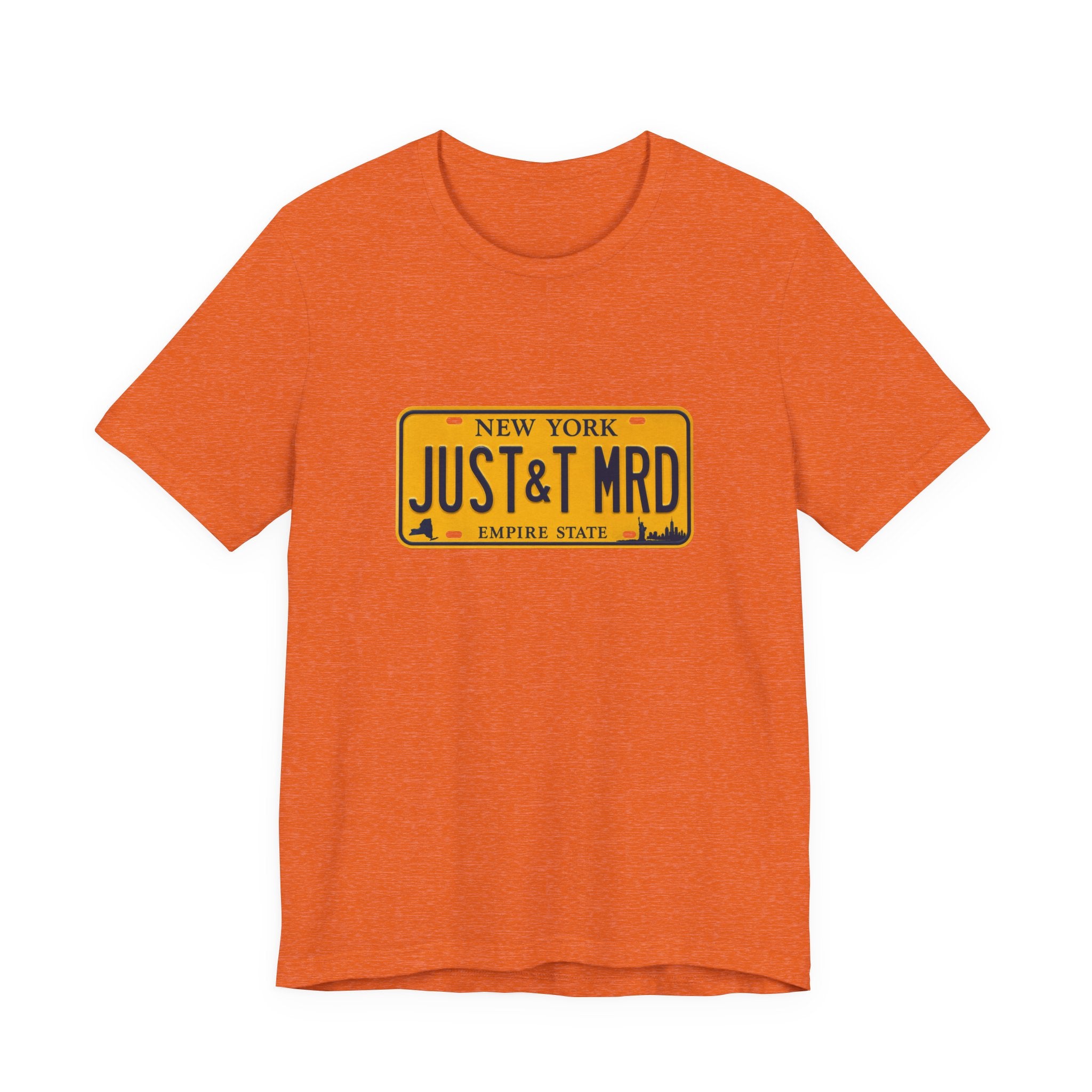 New York 'JUST&T MRD' License Plate T-Shirt — Vintage Empire State Graphic Tee
