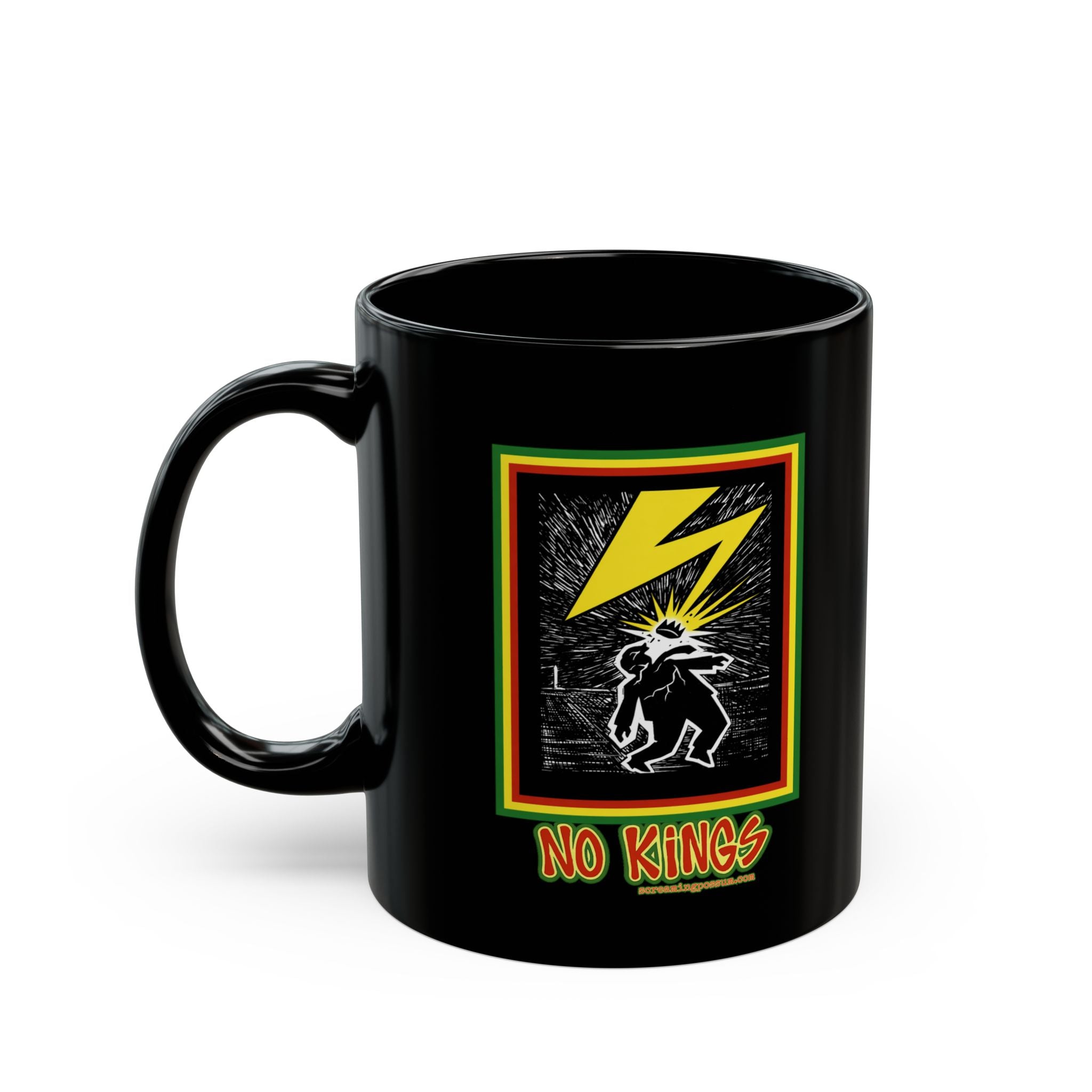 No Kings Bad Brains Homage Black Mug (11oz, 15oz)