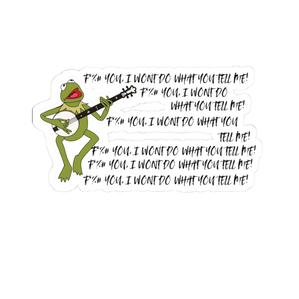 Kermit sings Rage Against The MachineKiss-Cut Stickers, funny Music Stickers, Vinyl Decals, Gift Musicians, Laptop Stickers