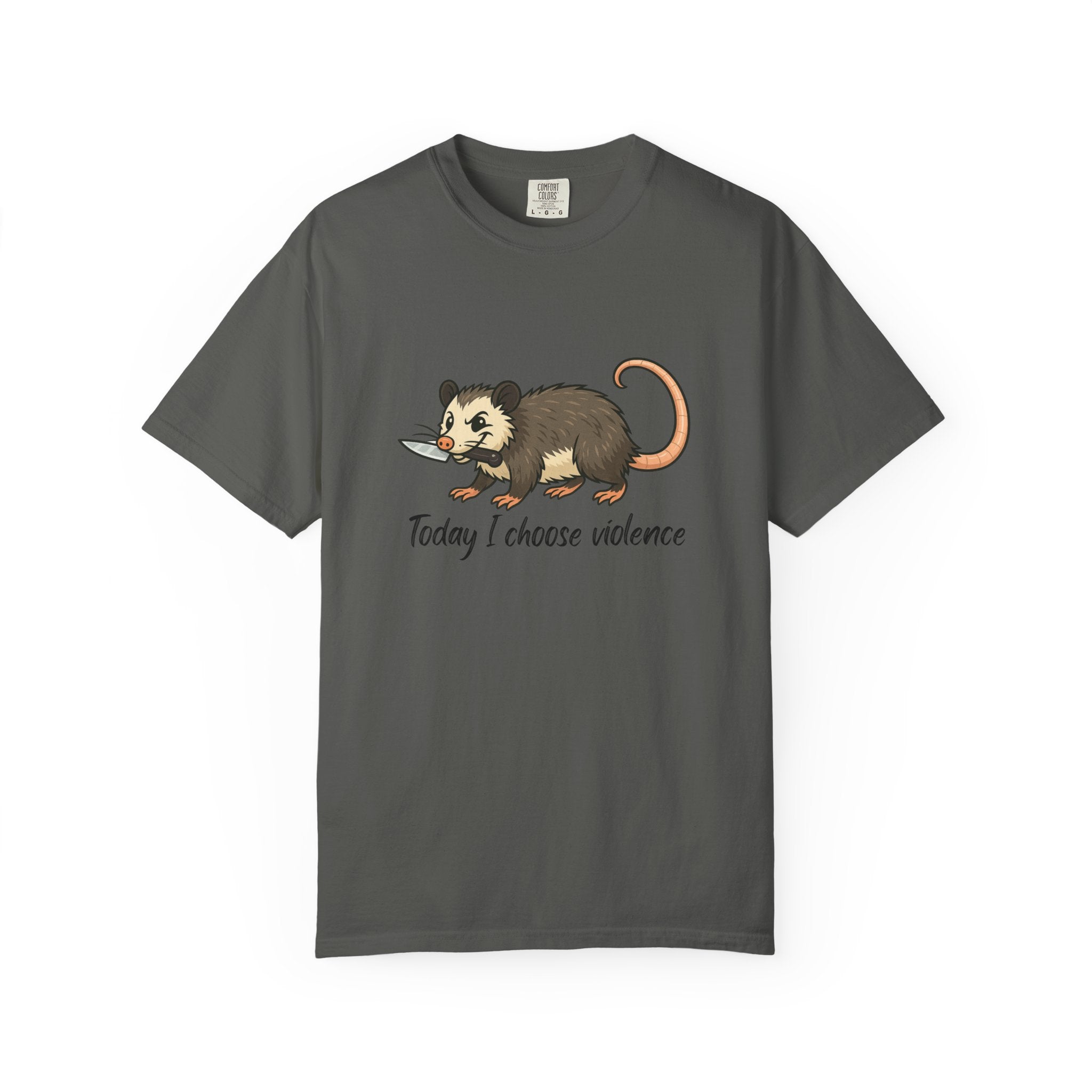 Possum Graphic Tee - "Today I Choose Violence" Funny Wildlife T-Shirt