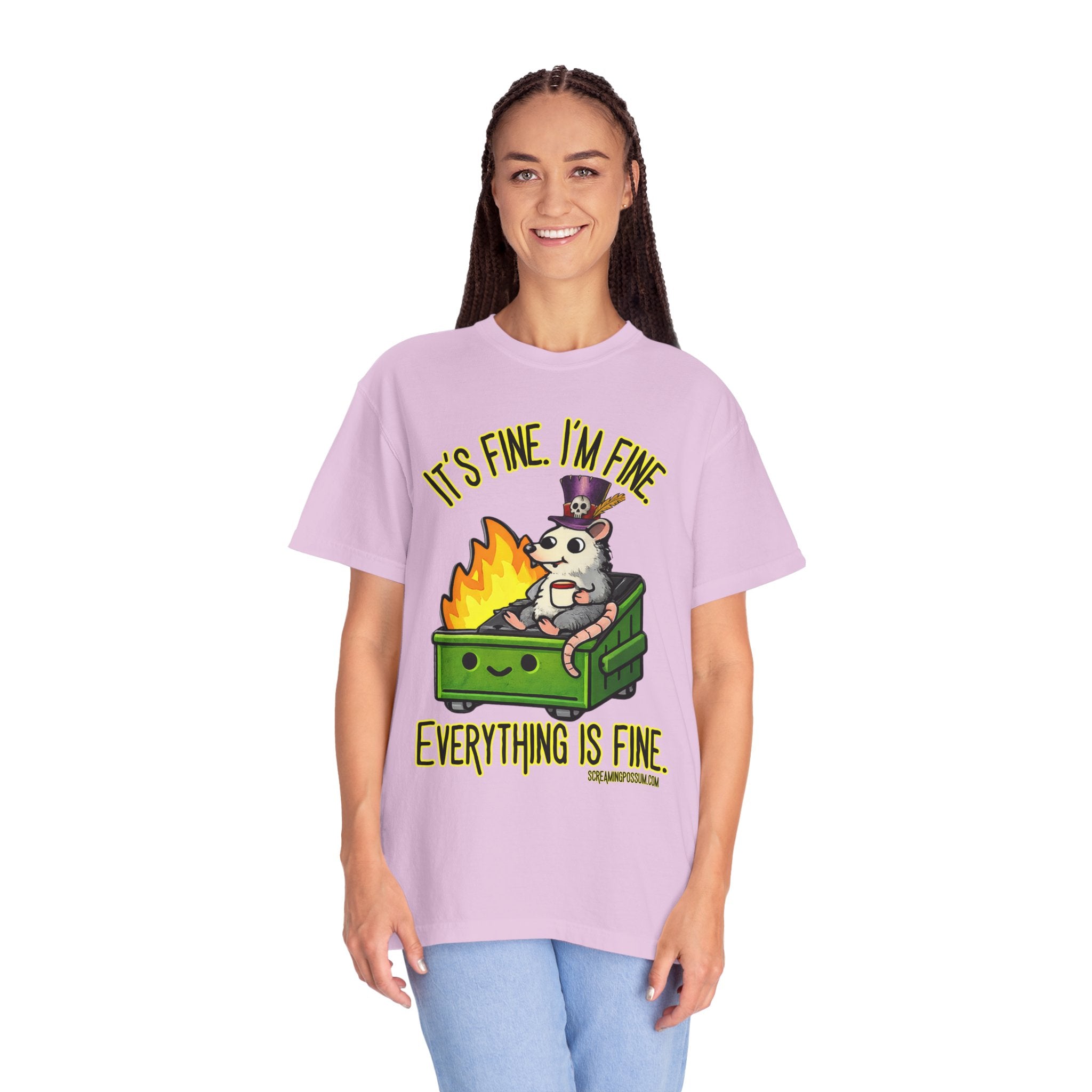 It’s Fine Dumpster Fire Comfort Colors T-Shirt
